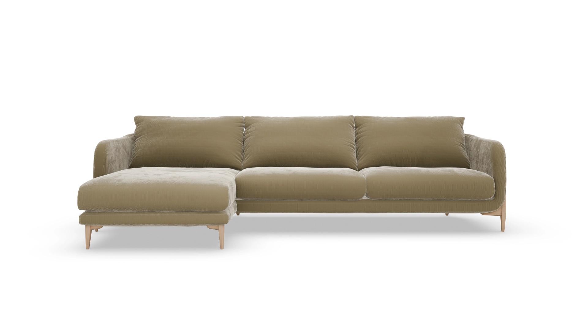 Ansicht des Produktes Iversen Sofa mit Rec links in Cord beige