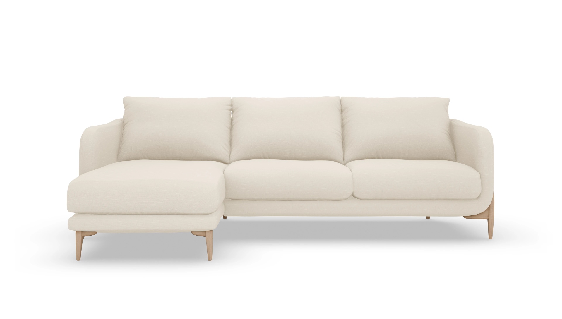 Ansicht des Produktes Iversen Sofa mit Rec links in Stoff weiß