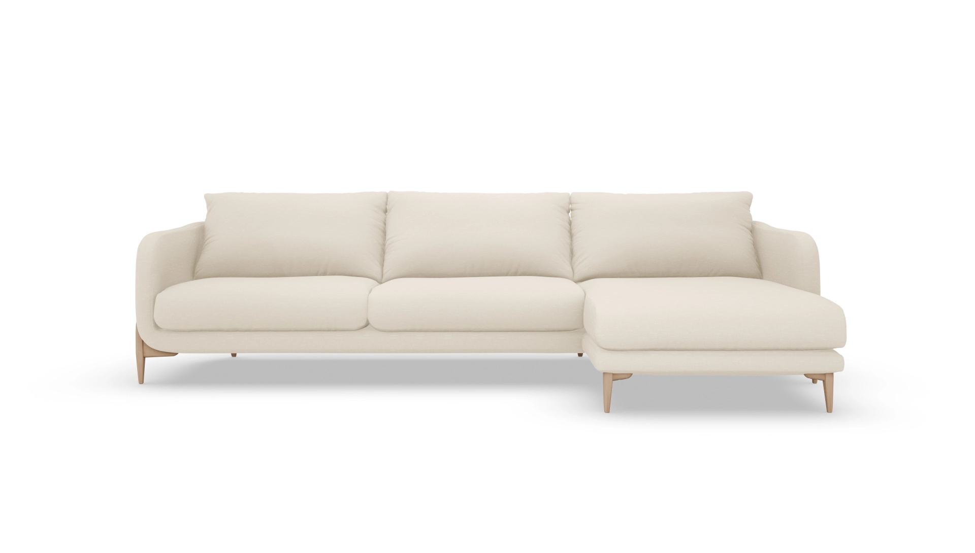 Ansicht des Produktes Iversen Sofa mit Rec rechts in Stoff weiß