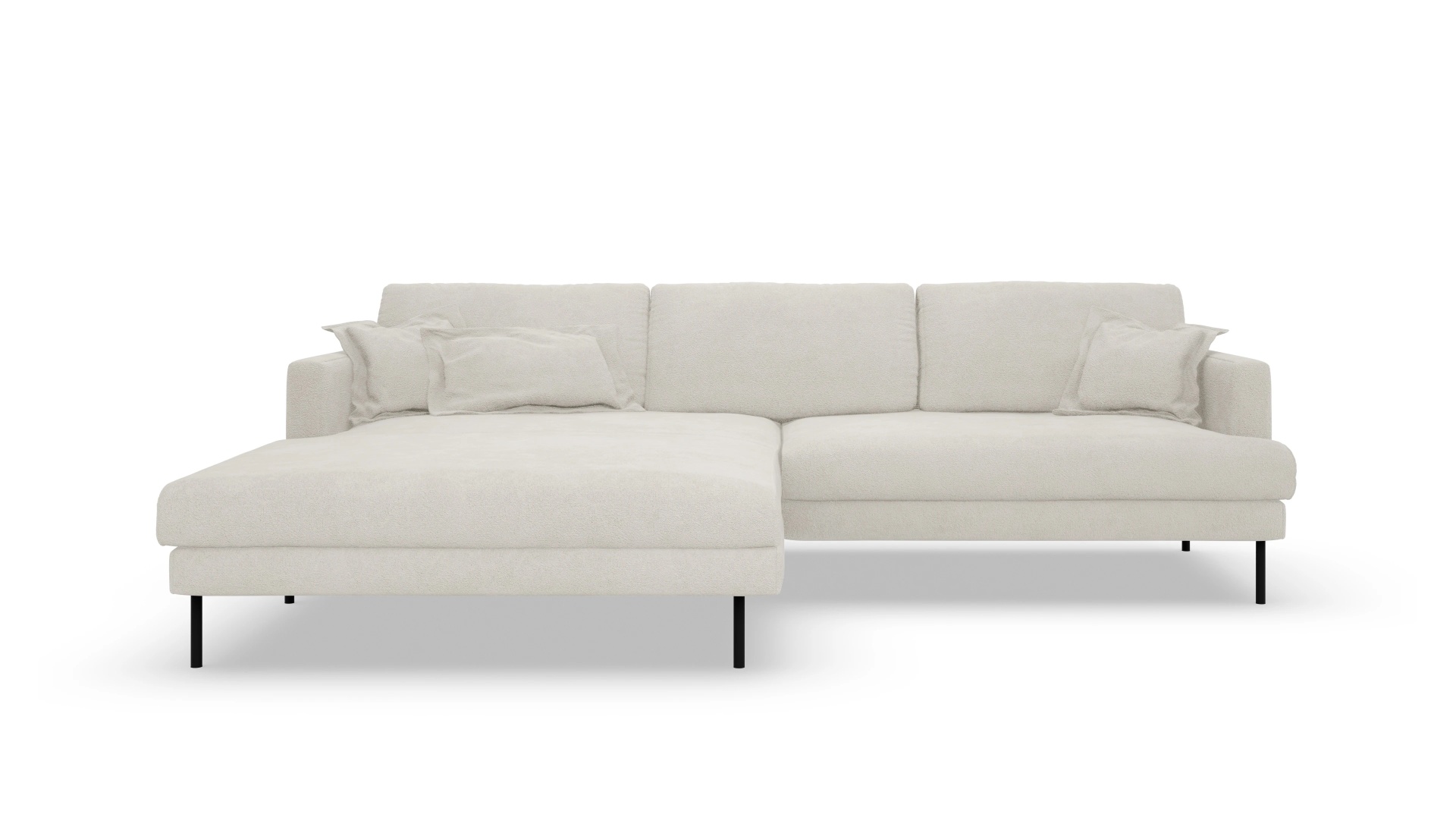 Ansicht des Produktes Arna Sofa mit Rec links in Stoff weiß