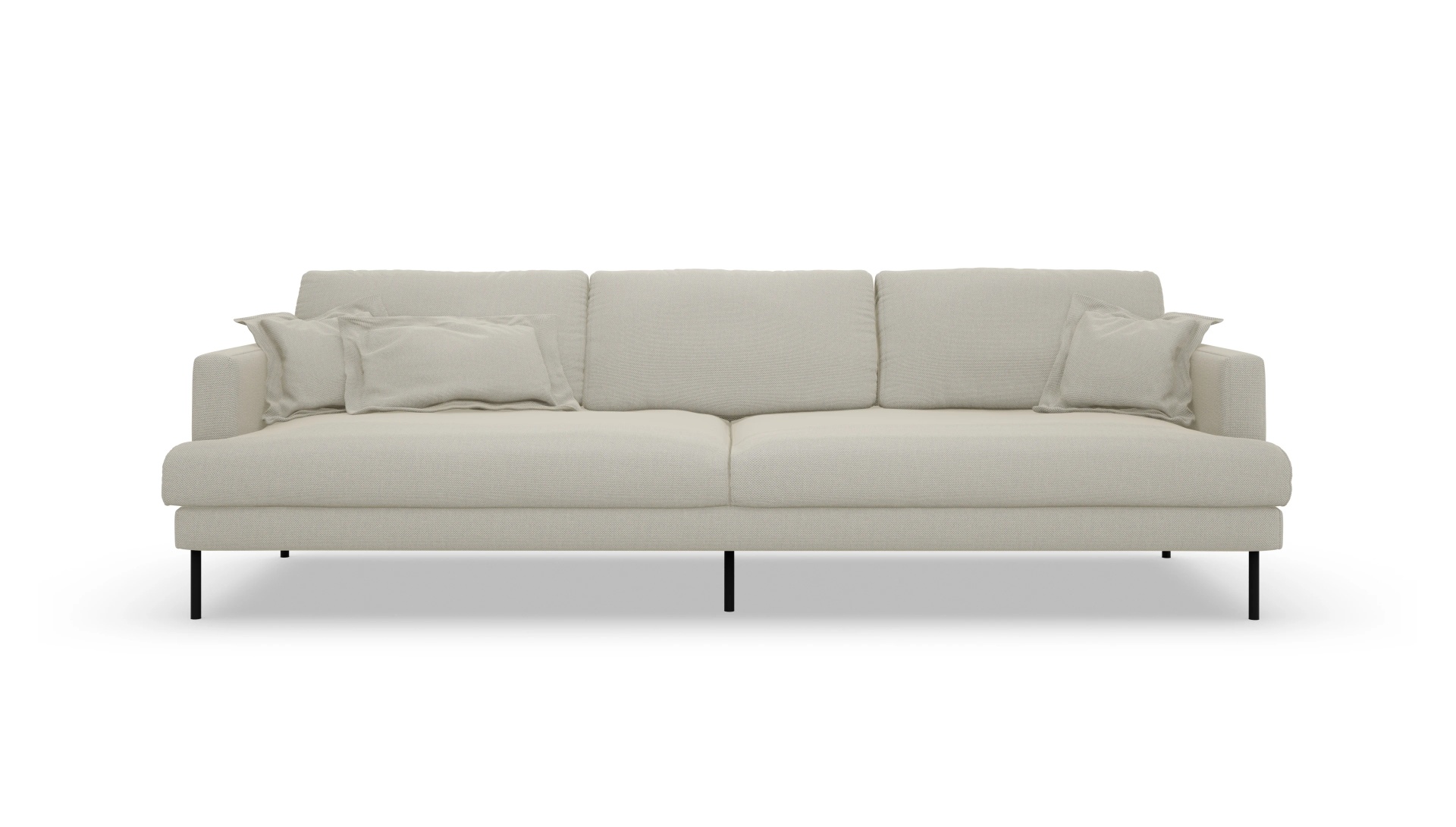 Stoffsofa Arna Ansicht des Produktes Arna 4-Sitzer in Stoff weiß