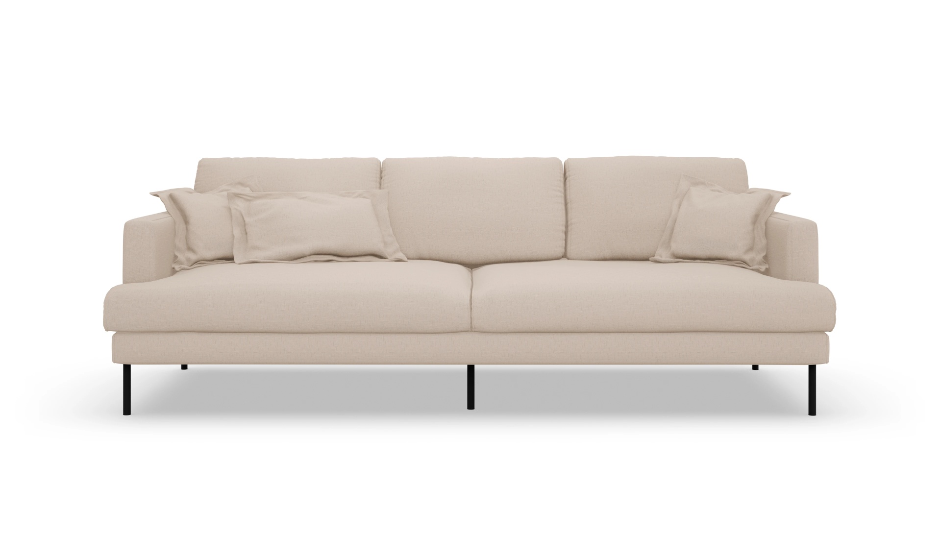 Stoffsofa Arna Ansicht des Produktes Arna 3-Sitzer in Stoff beige