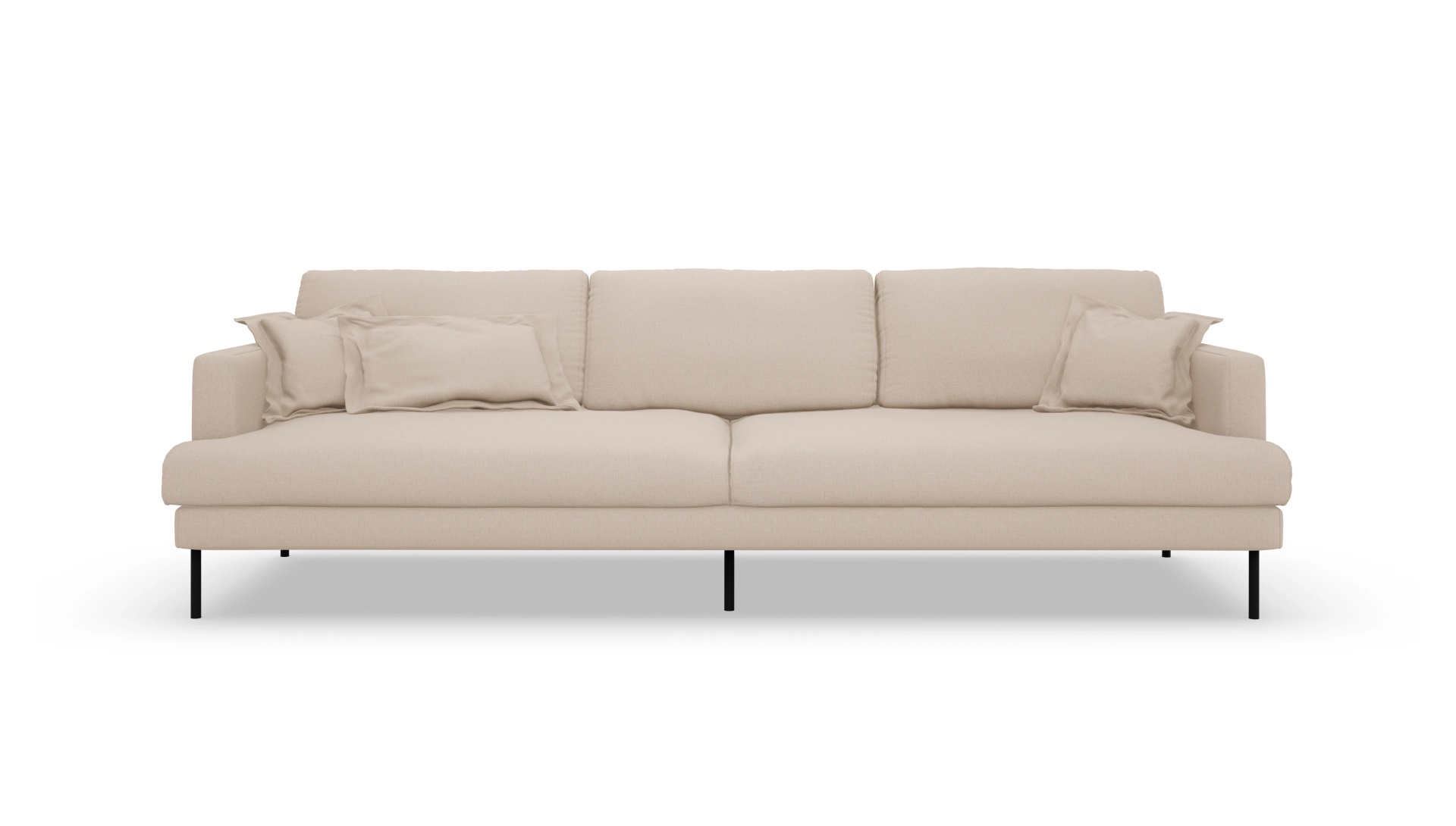 Stoffsofa Arna Ansicht des Produktes Arna 4-Sitzer in Stoff beige