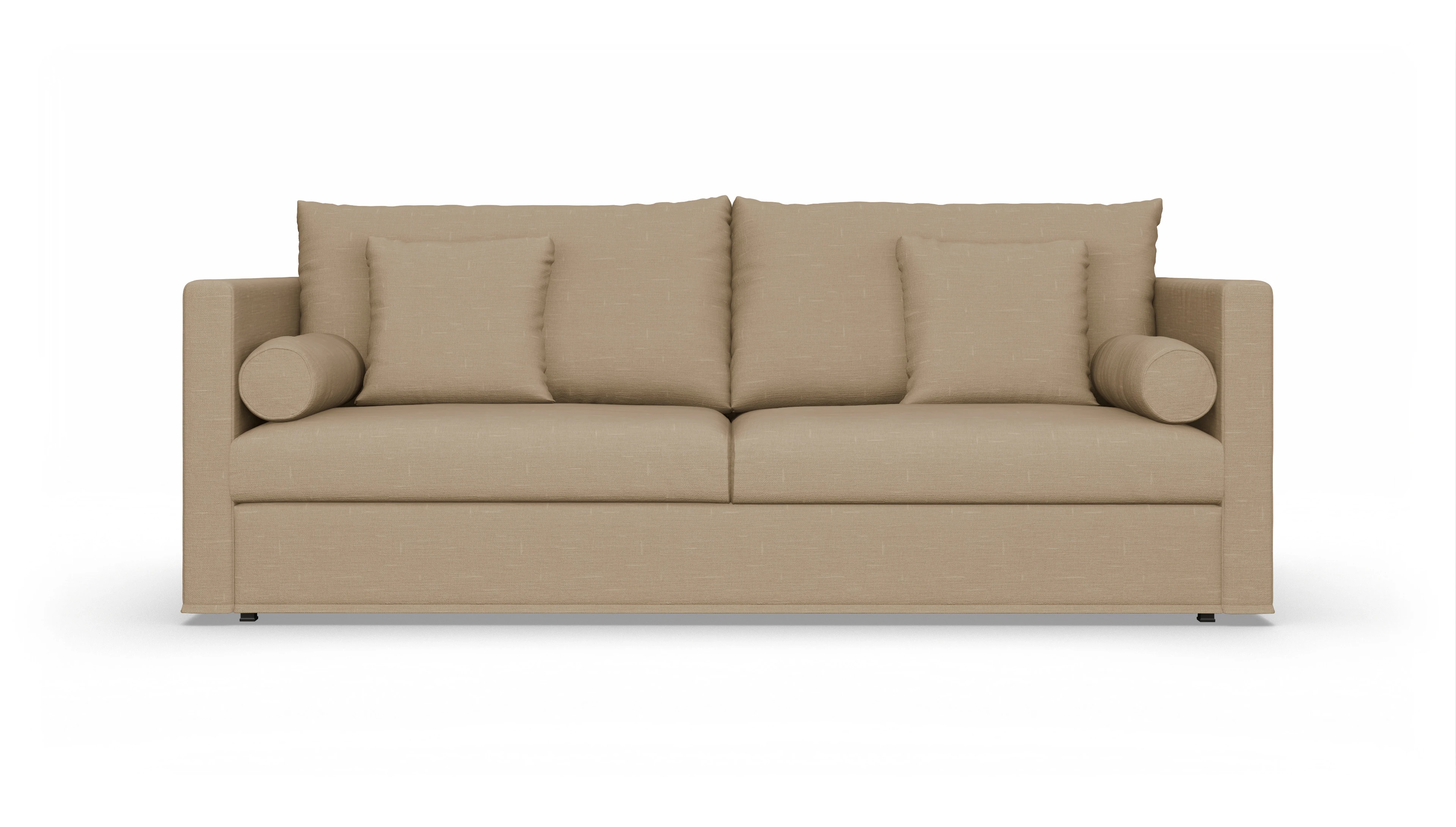 Schlafsofa Vadena Ansicht des Produktes Vadena 3-Sitzer in Stoff braun