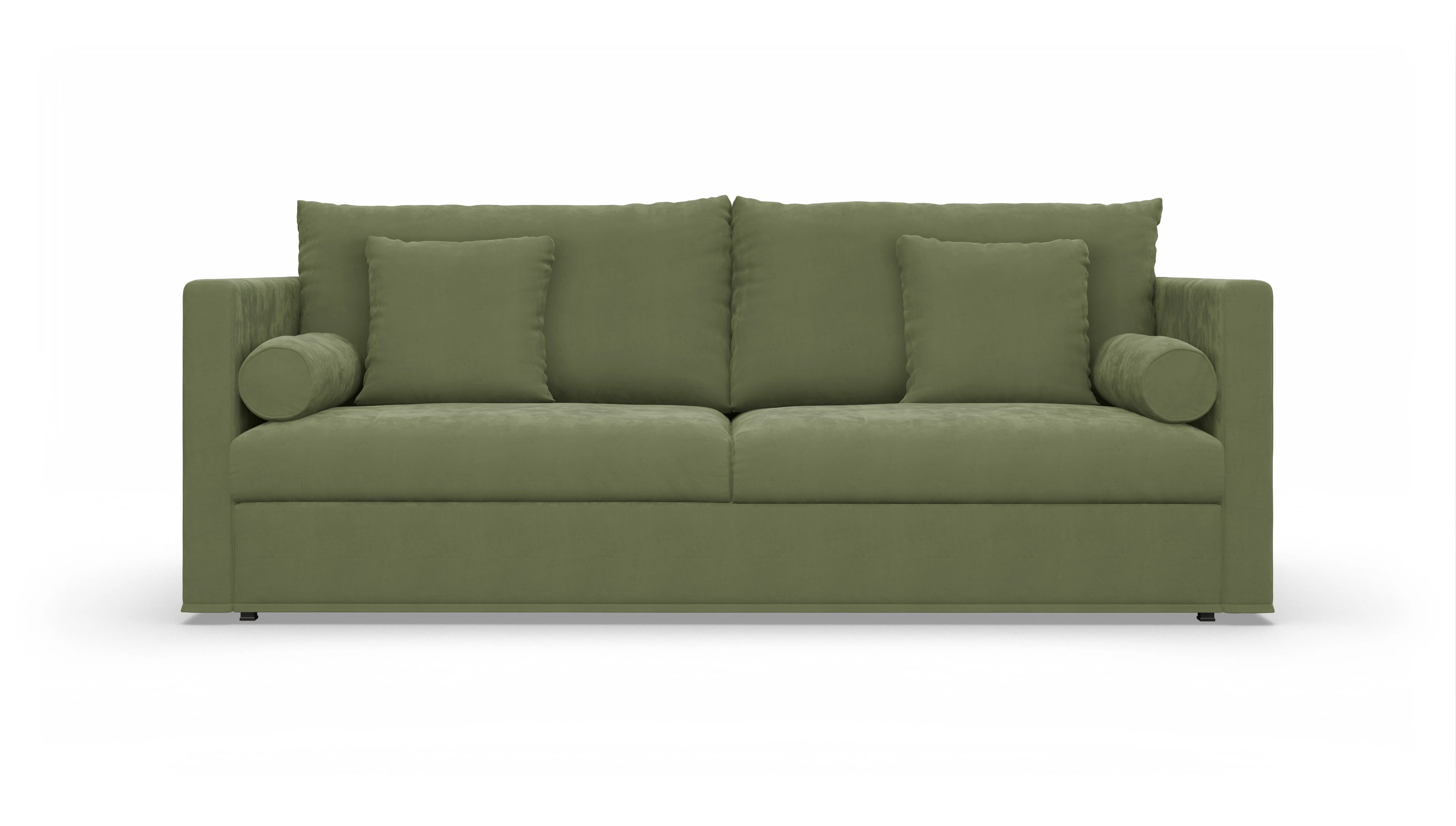 Schlafsofa Vadena Ansicht des Produktes Vadena 3-Sitzer in Samt grün