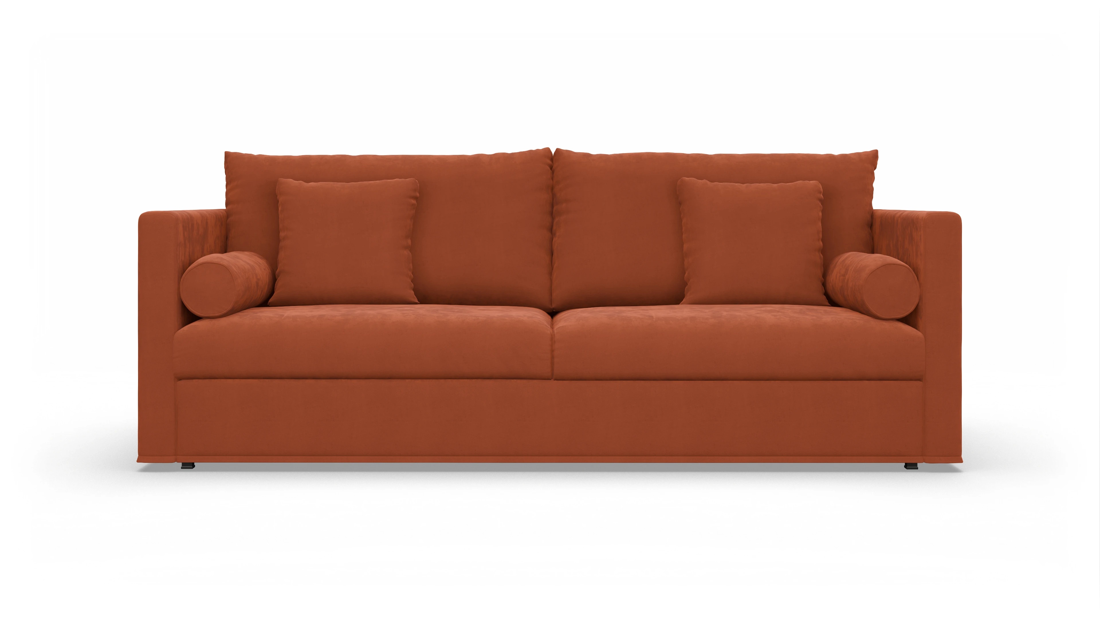 Ansicht des Produktes Vadena 3-Sitzer in Samt orange