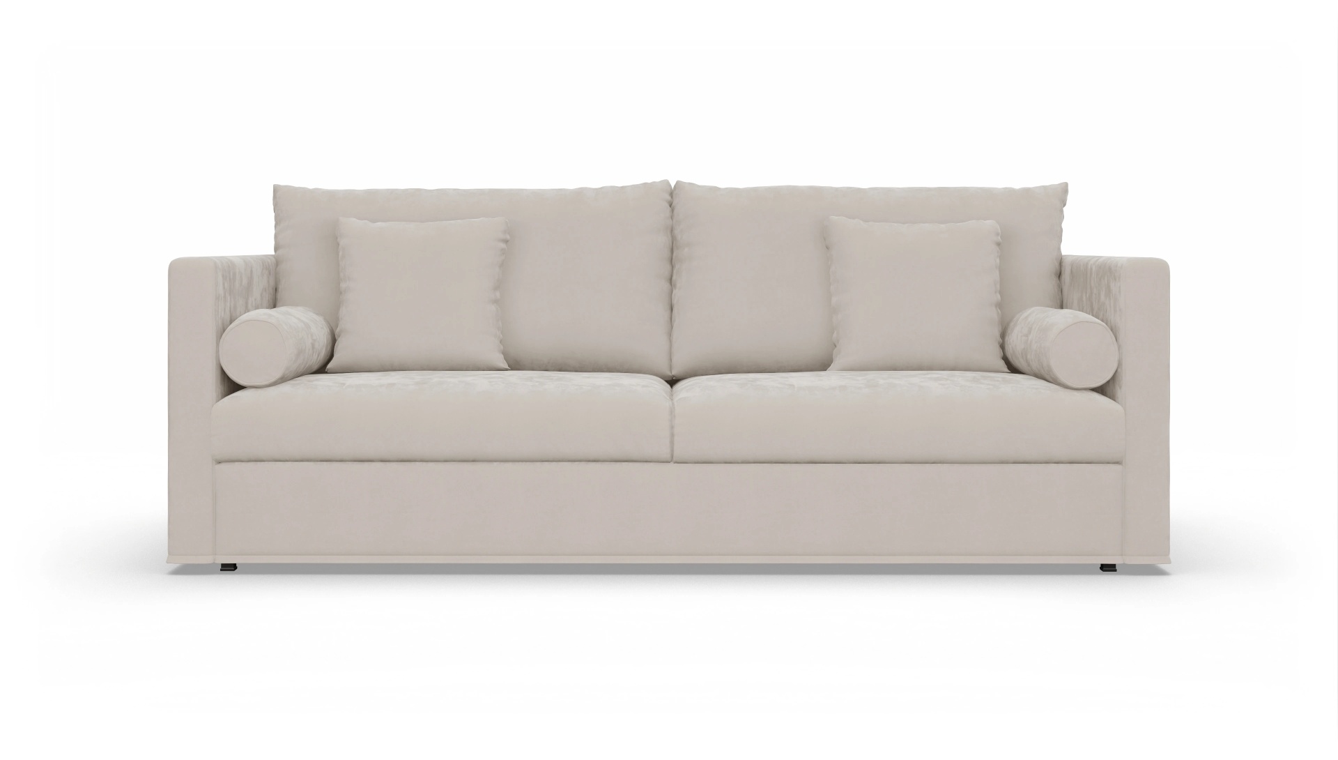 Schlafsofa Vadena Ansicht des Produktes Vadena 3-Sitzer in Samt weiß