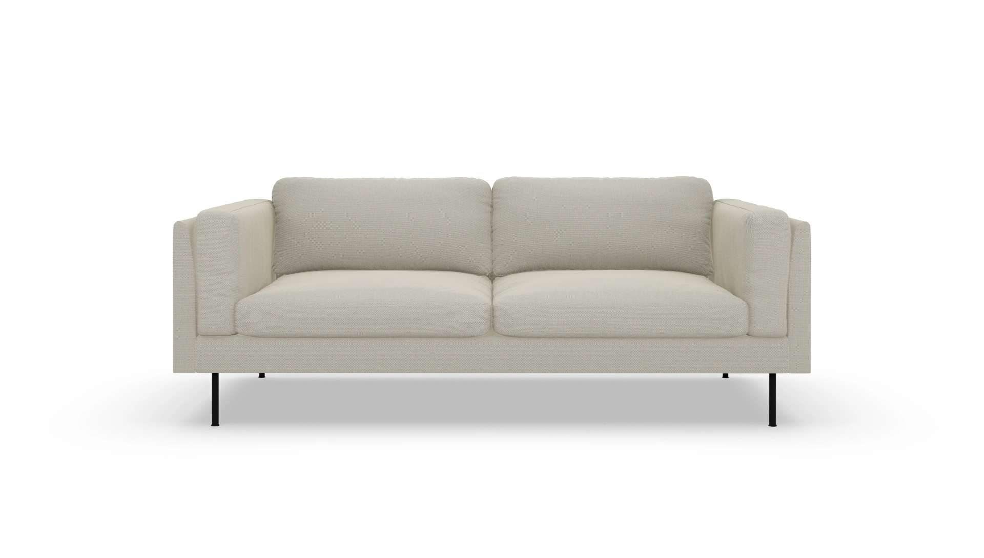 Designer-Sofa Henriksen in Stoff Ansicht des Produktes Henriksen 3-Sitzer in Stoff weiß