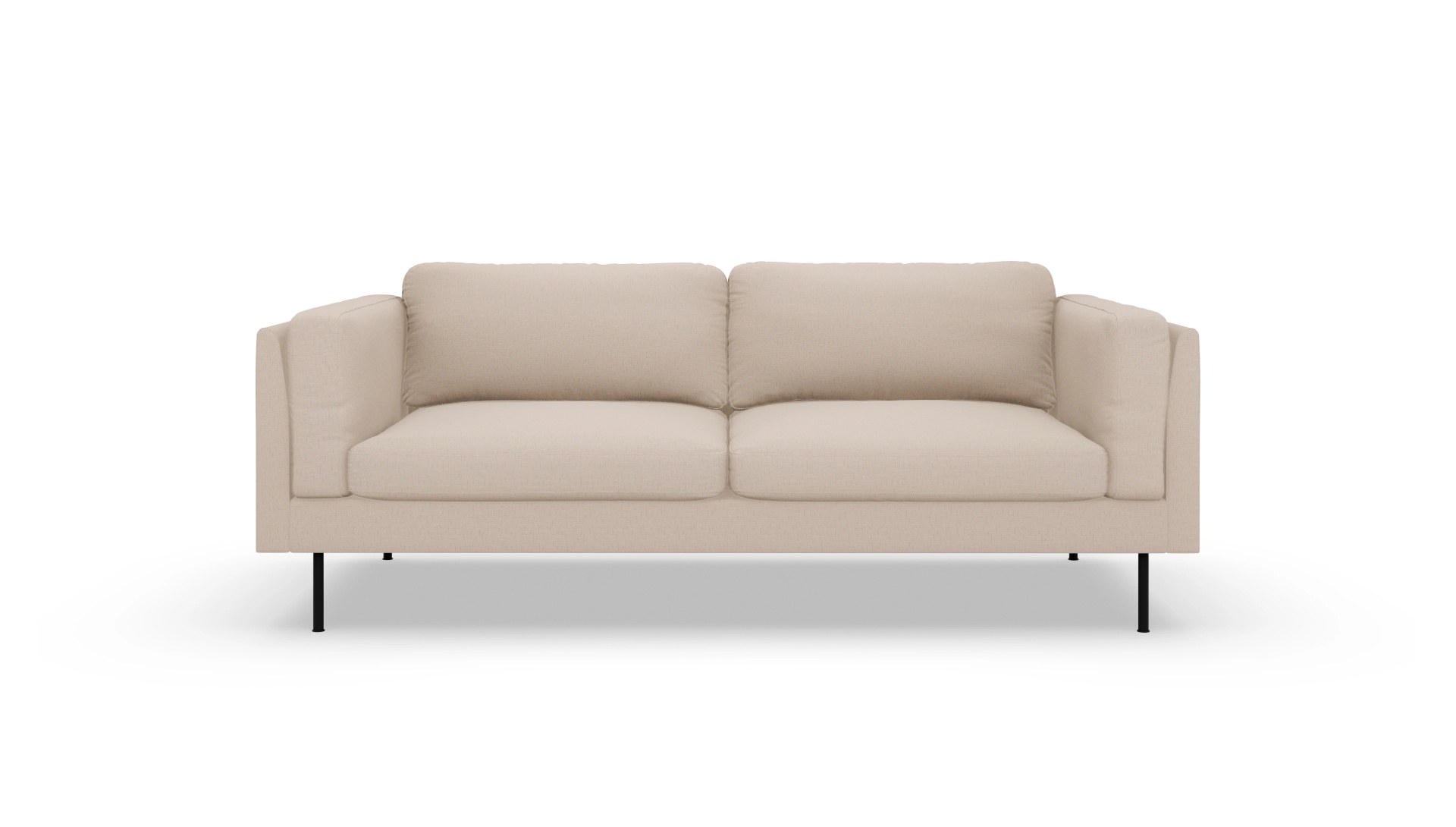 Designer-Sofa Henriksen in Stoff Ansicht des Produktes Henriksen 3-Sitzer in Stoff beige