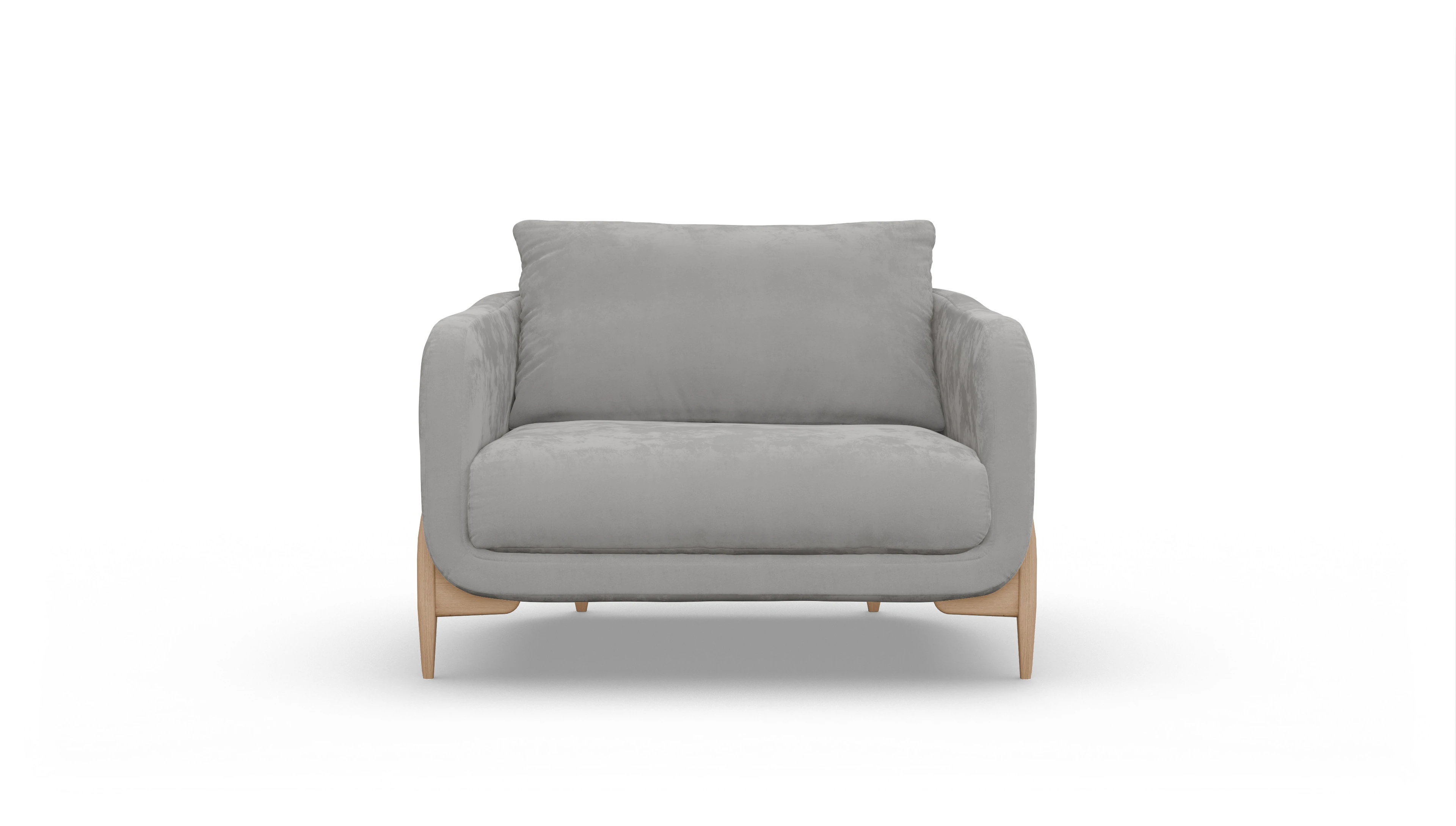 Stoffsessel Iversen Ansicht des Produktes Iversen Sessel in Samt grau