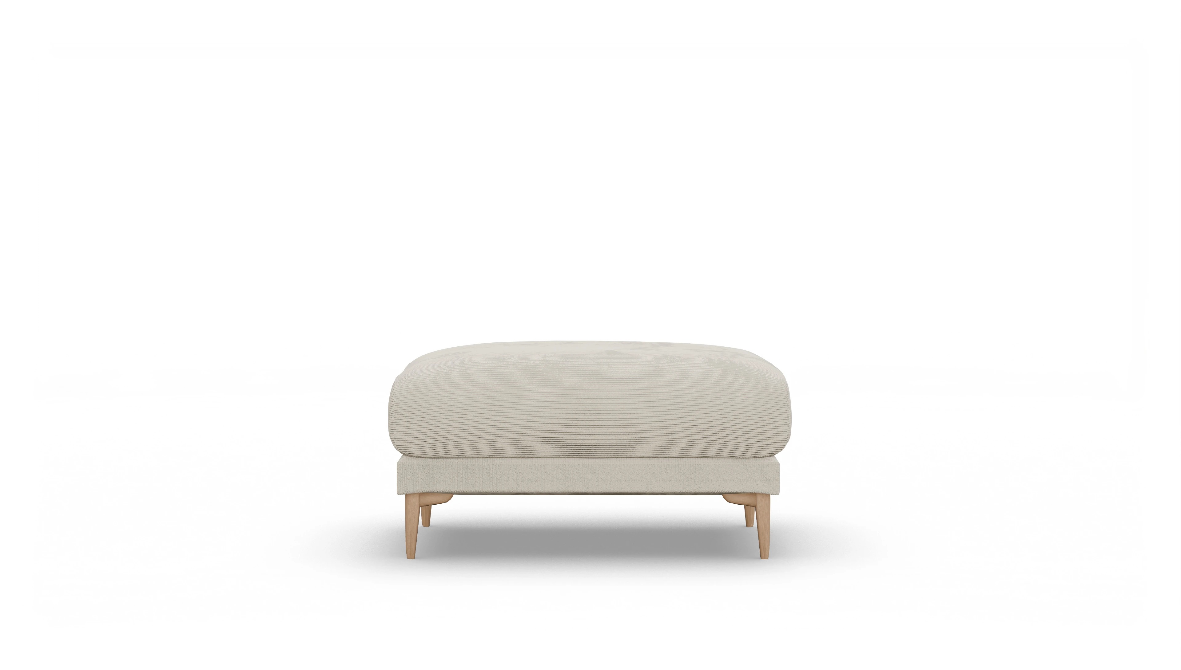 Stoffhocker Iversen Ansicht des Produktes Iversen Hocker in Cord weiß