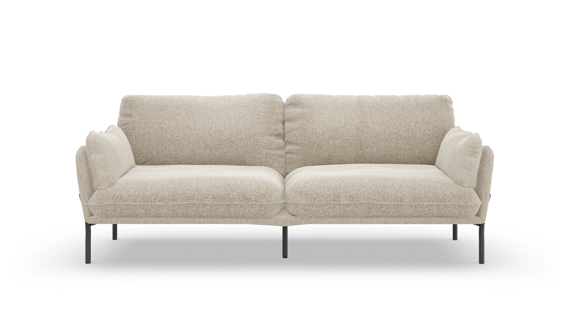 Stoffsofa Crimora Ansicht des Produktes Crimora 3-Sitzer in Stoff beige
