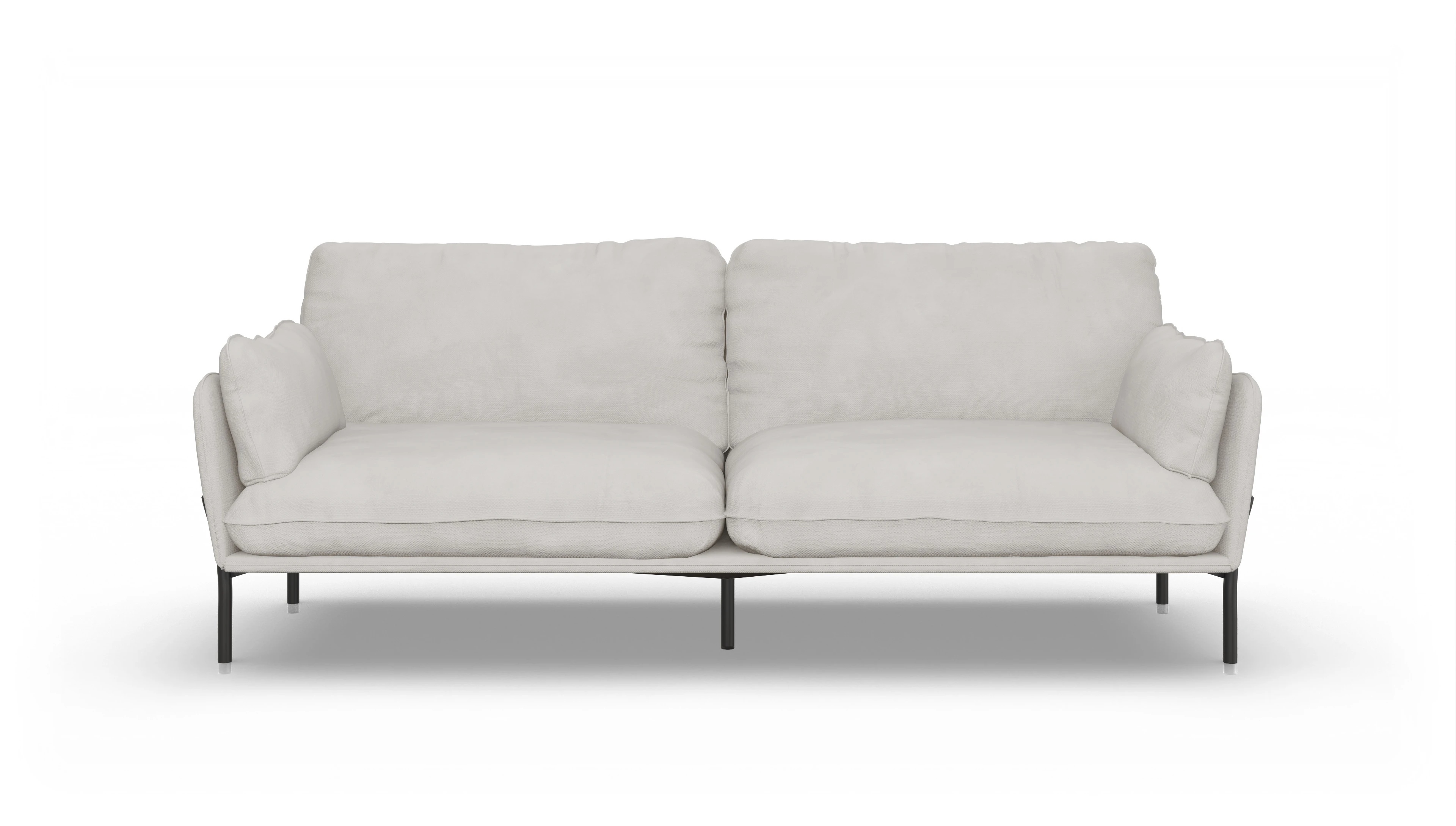 Stoffsofa Crimora Ansicht des Produktes Crimora 3-Sitzer in Samt weiß