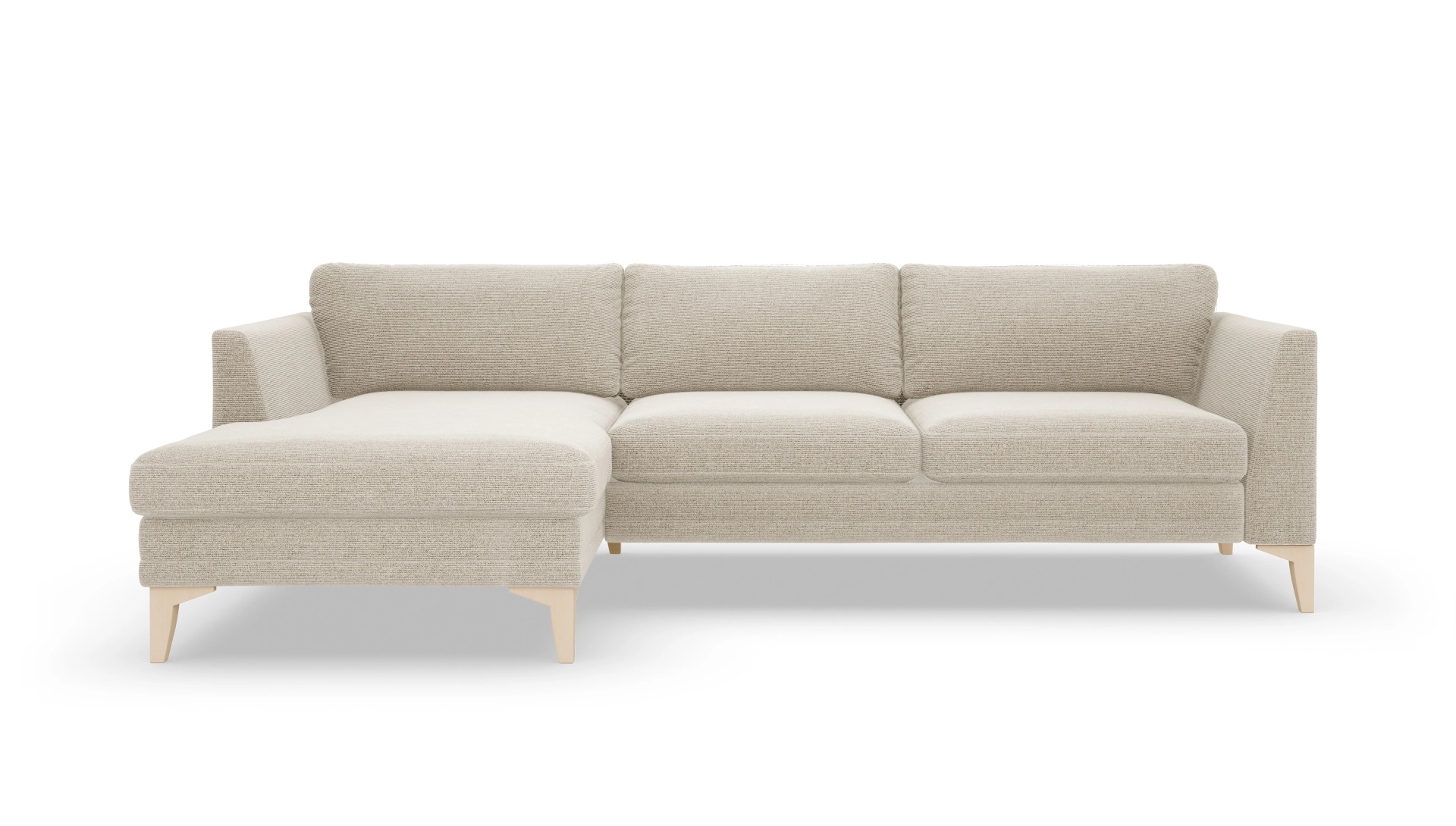 Stoffsofa Fairfield Ansicht des Produktes Fairfield Sofa mit Rec links in Stoff beige