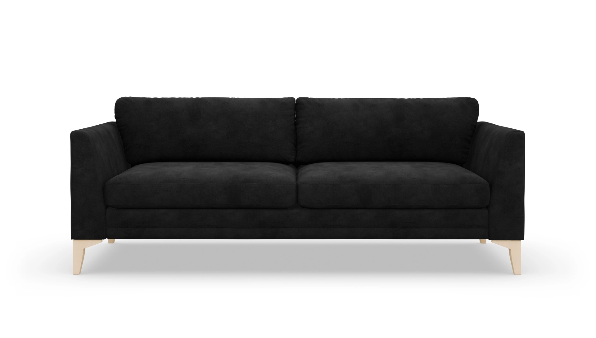 Stoffsofa Fairfield Ansicht des Produktes Fairfield 3-Sitzer in Samt schwarz