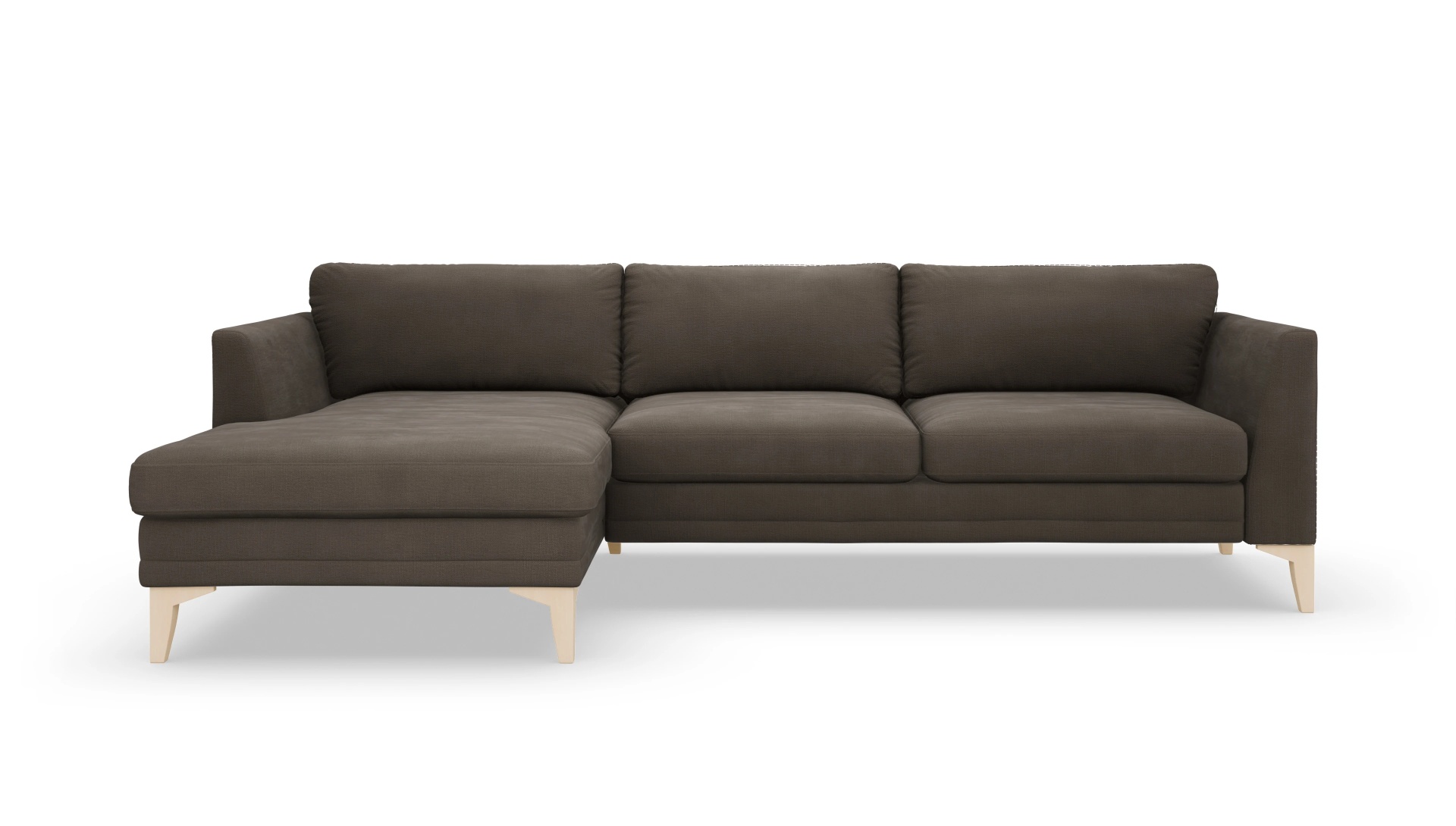 Ansicht des Produktes Fairfield Sofa mit Rec links in Samt braun