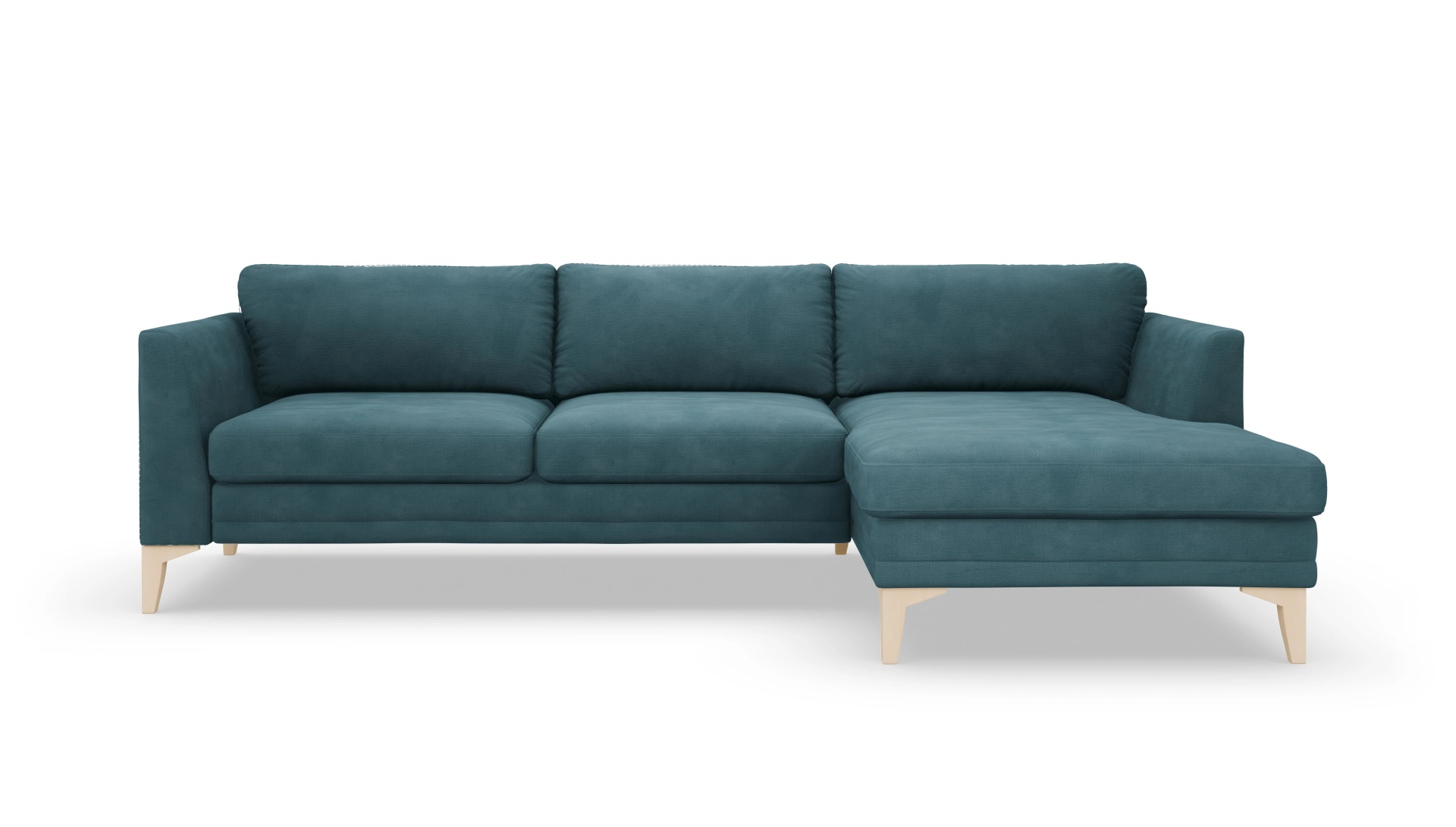 Stoffsofa Fairfield Ansicht des Produktes Fairfield Sofa mit Rec rechts in Samt blau