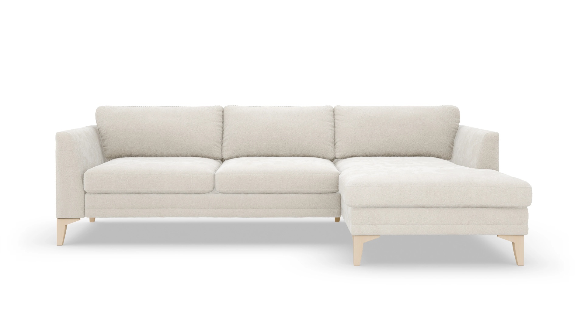 Stoffsofa Fairfield Ansicht des Produktes Fairfield Sofa mit Rec rechts in Stoff weiß