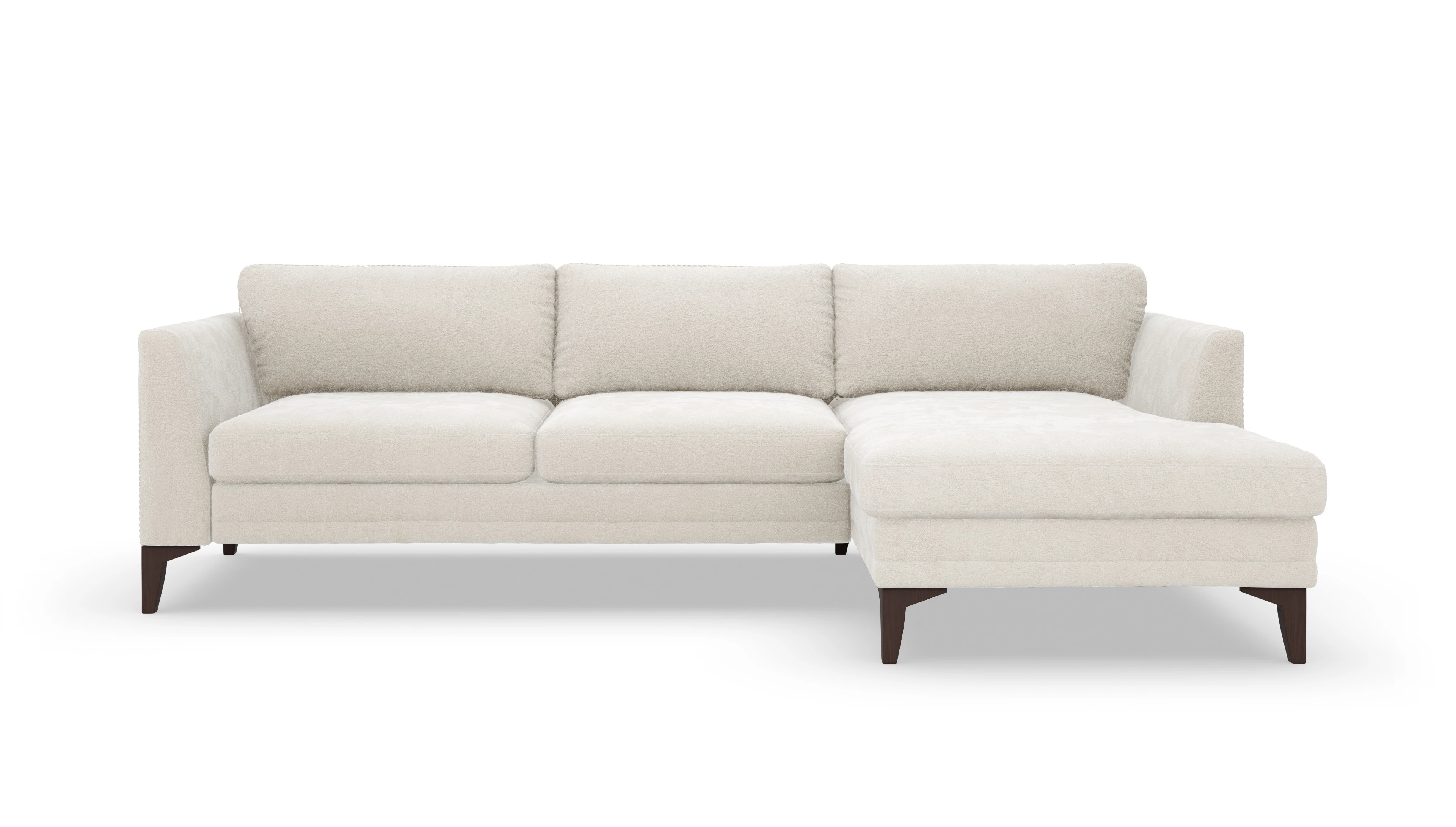 Stoffsofa Fairfield Ansicht des Produktes Fairfield Sofa mit Rec rechts in Stoff weiß