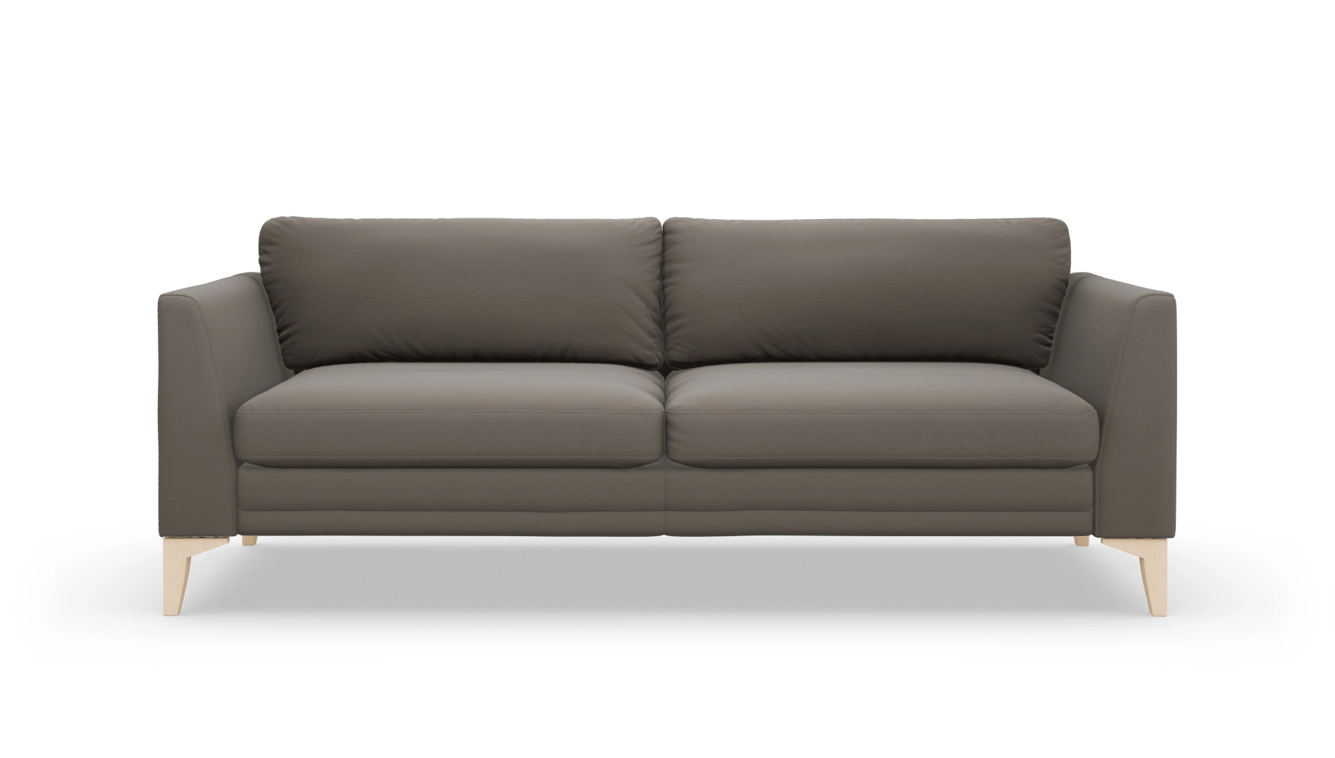 Ledersofa Fairfield Ansicht des Produktes Fairfield 3-Sitzer in Leder grau