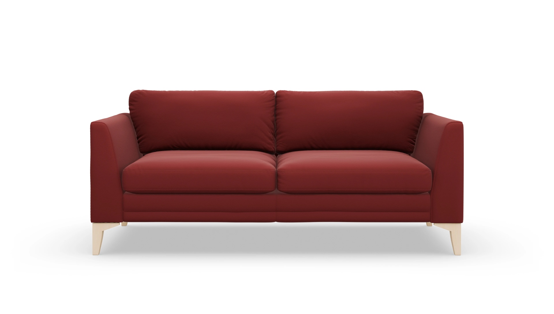 Ledersofa Fairfield Ansicht des Produktes Fairfield 2,5-Sitzer in Leder rot