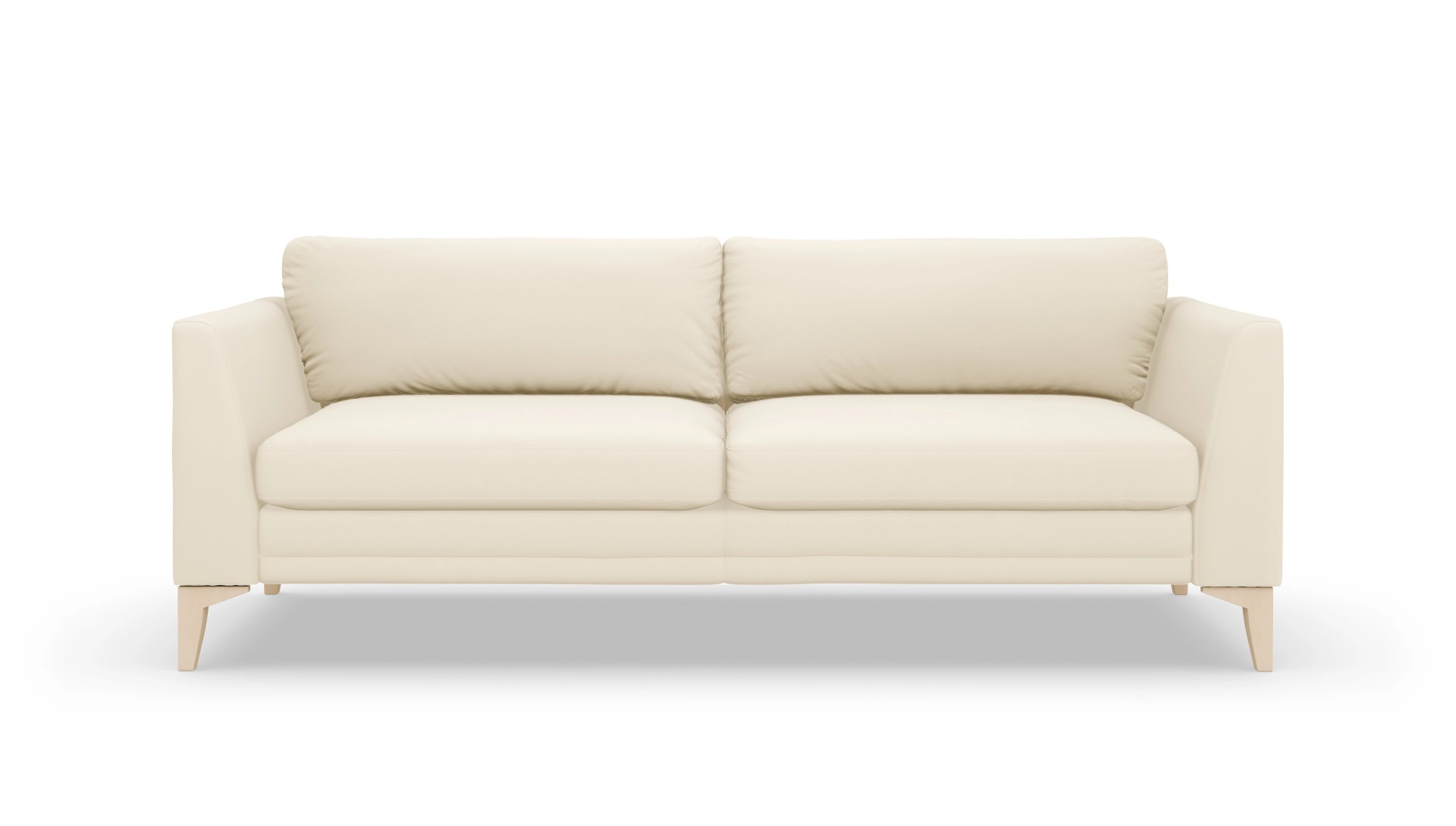 Ledersofa Fairfield Ansicht des Produktes Fairfield 3-Sitzer in Leder weiß