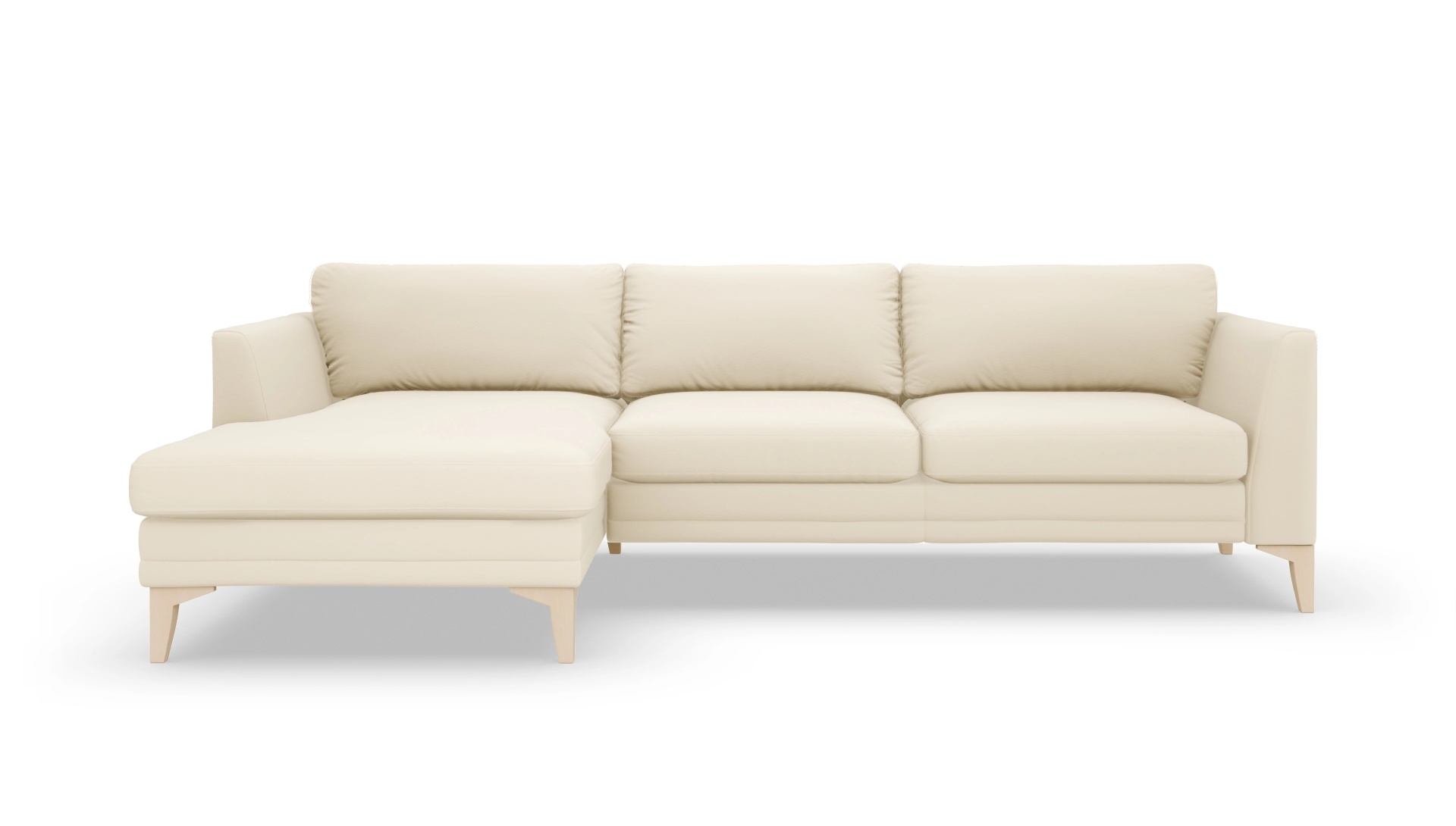 Ansicht des Produktes Fairfield Sofa mit Rec links in Leder weiß