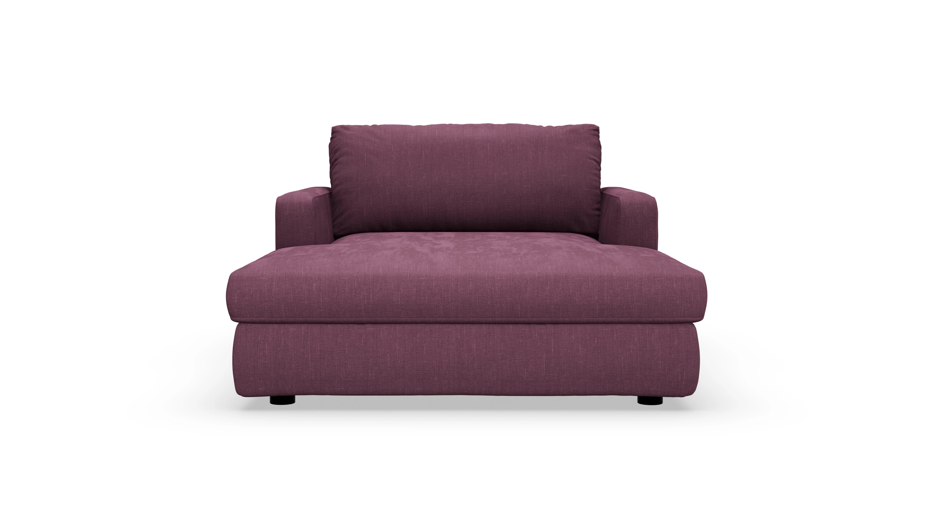 Longchair Amelia Ansicht des Produktes Amelia Sessel in Stoff rot