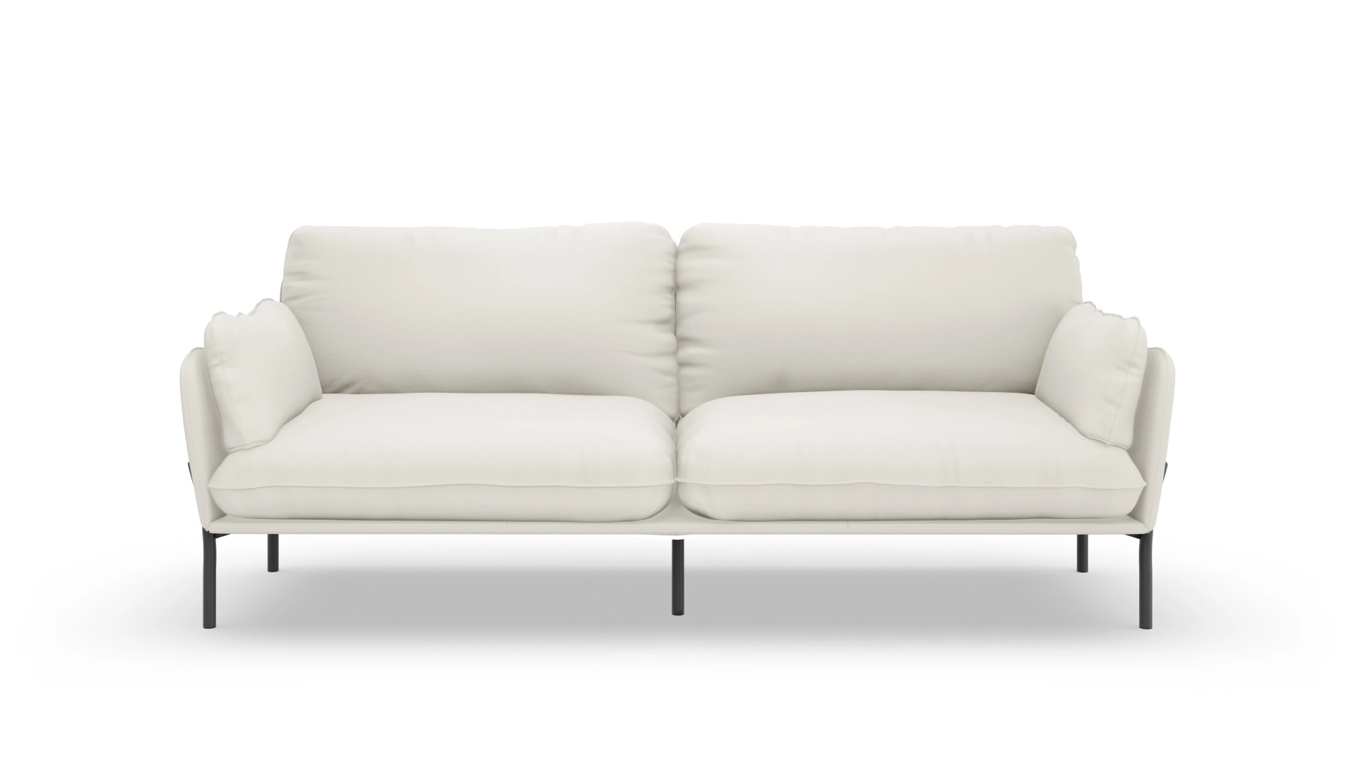 Ledersofa Crimora Ansicht des Produktes Crimora 3-Sitzer in Leder weiß