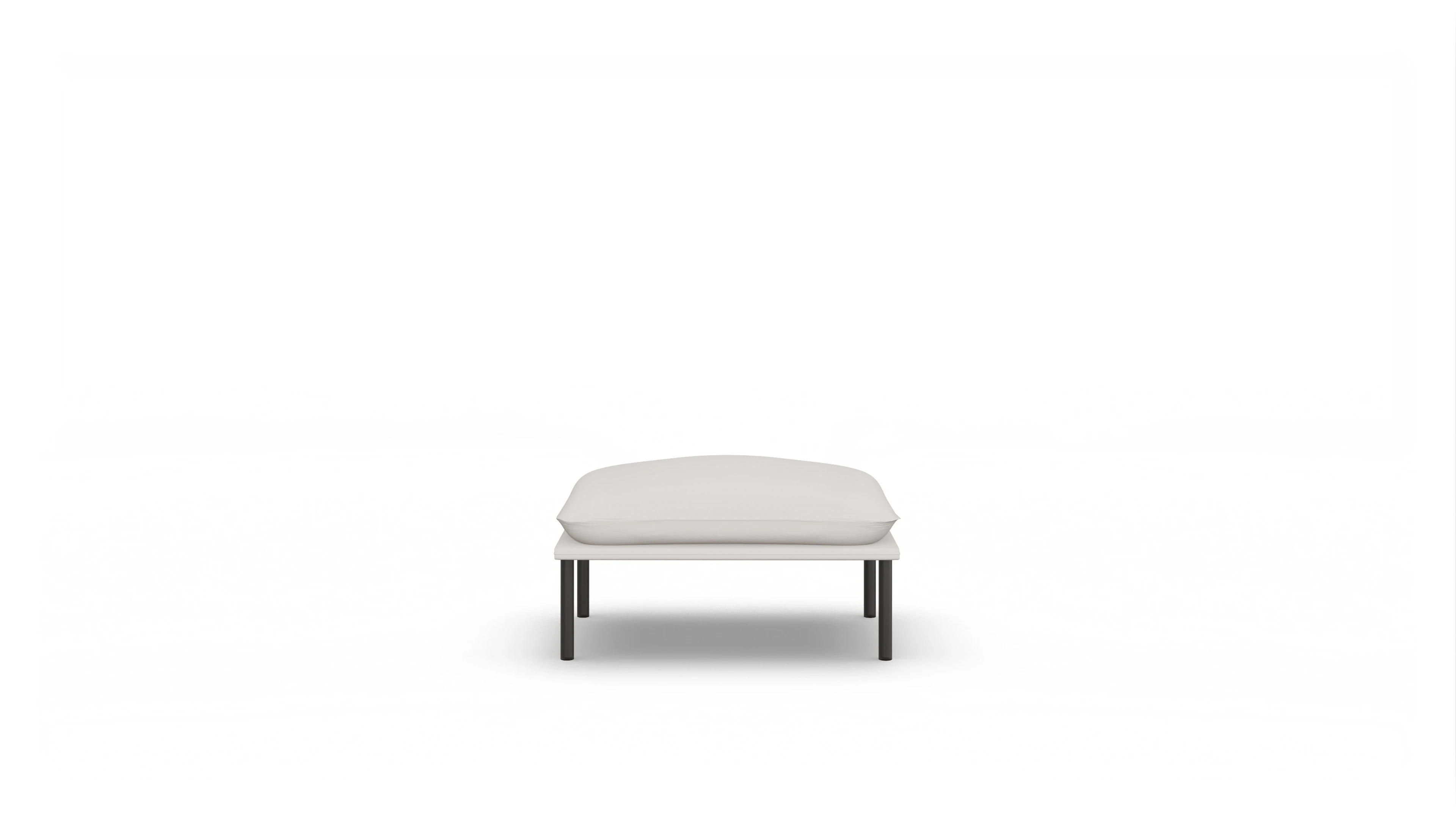 Lederhocker Crimora Ansicht des Produktes Crimora Hocker in Leder weiß