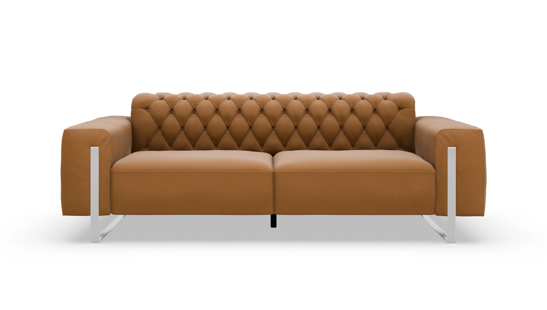 Designer-Sofa Nox Ansicht des Produktes Nox 3-Sitzer in Leder cognac