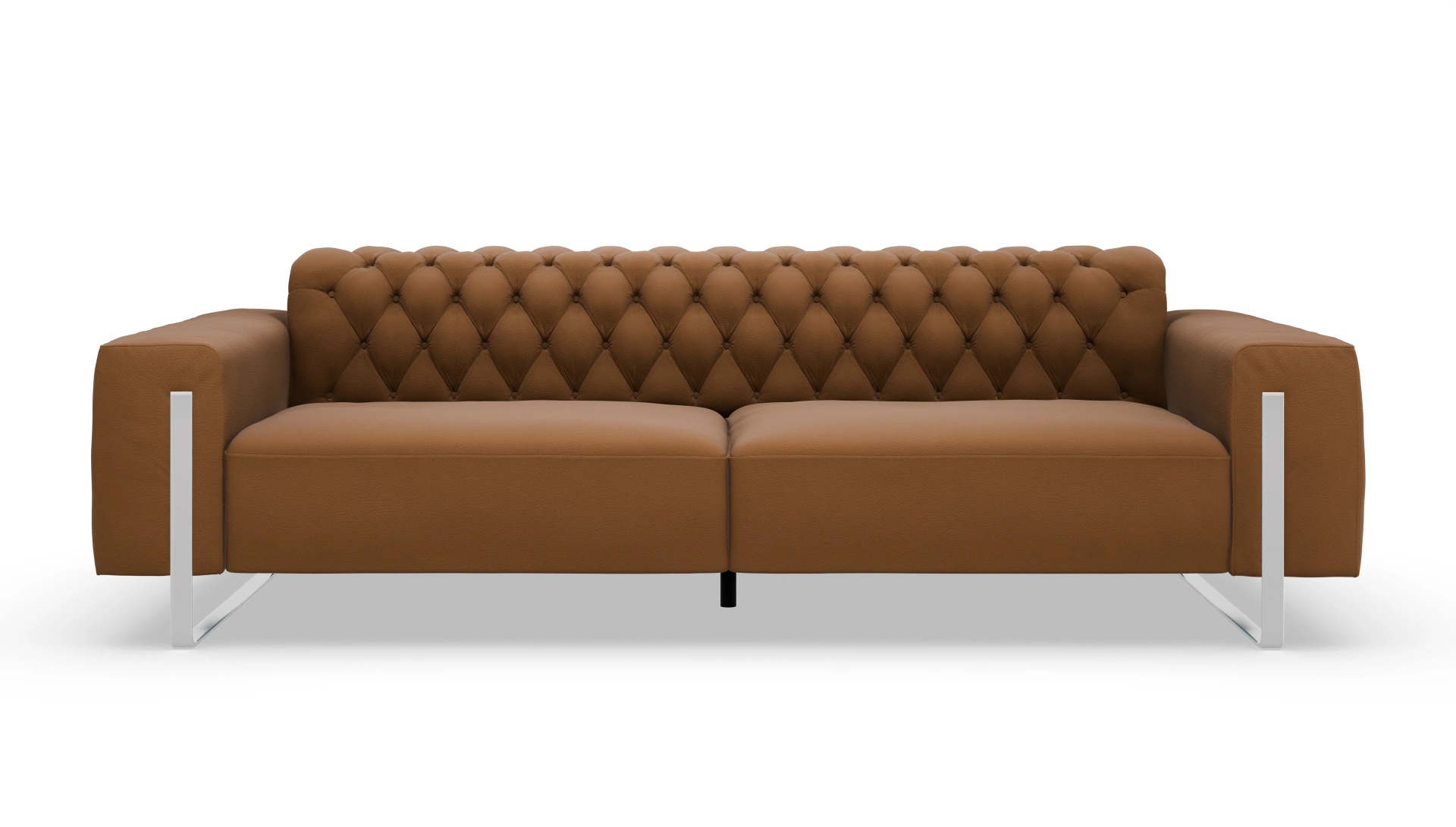 Designer-Sofa Nox Ansicht des Produktes Nox 4-Sitzer in Leder cognac