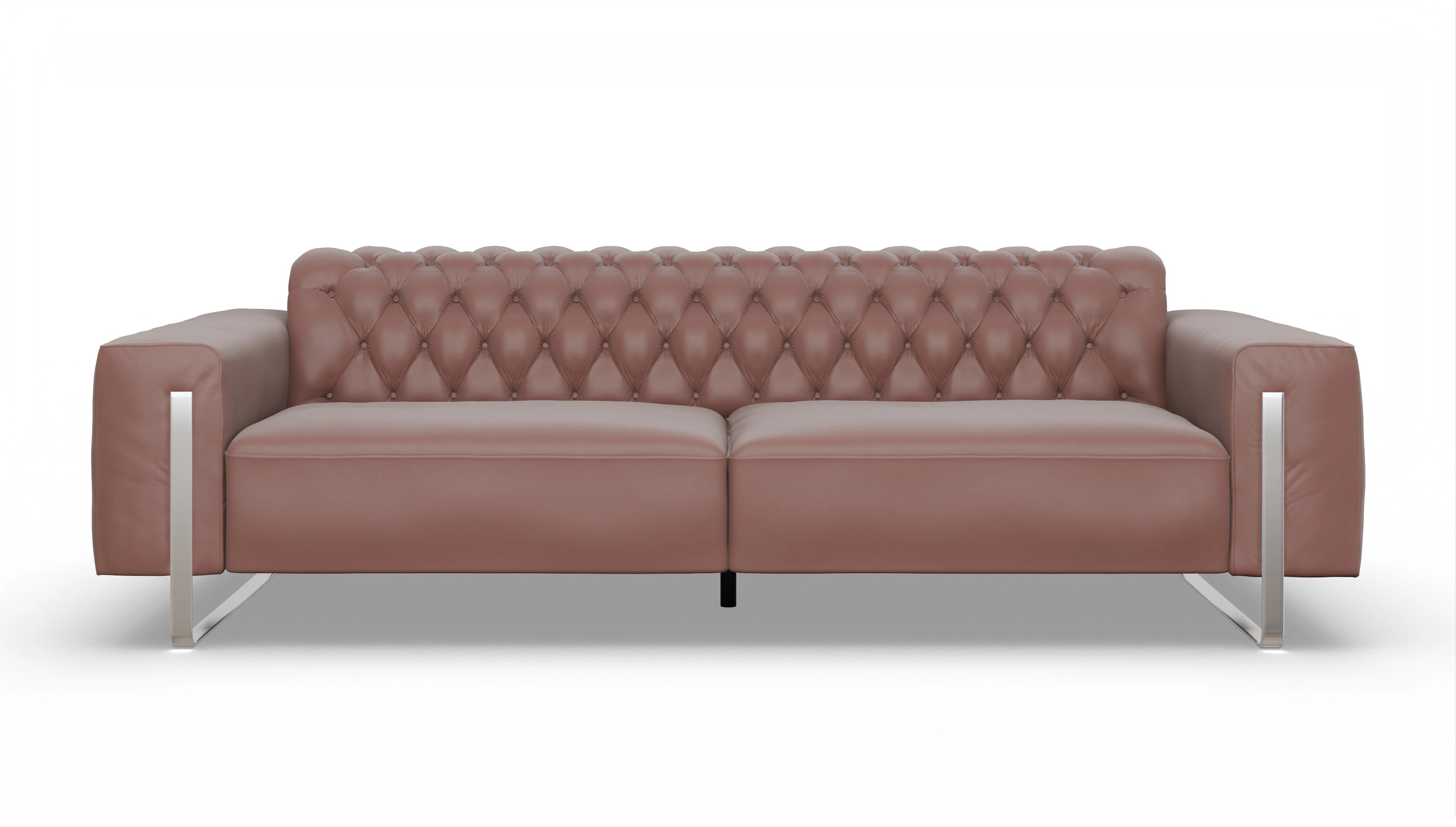 Designer-Sofa Nox Ansicht des Produktes Nox 4-Sitzer in Leder braun