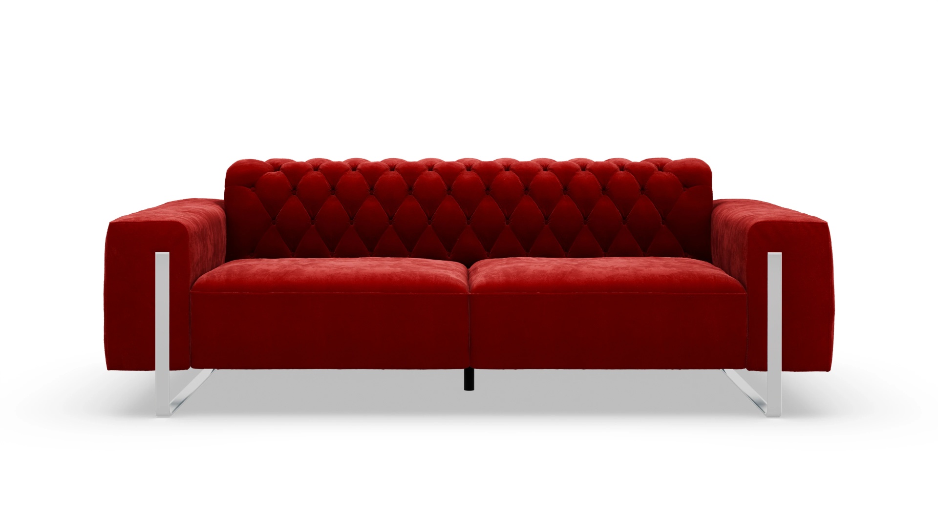 Ansicht des Produktes Nox 3-Sitzer in Samt rot
