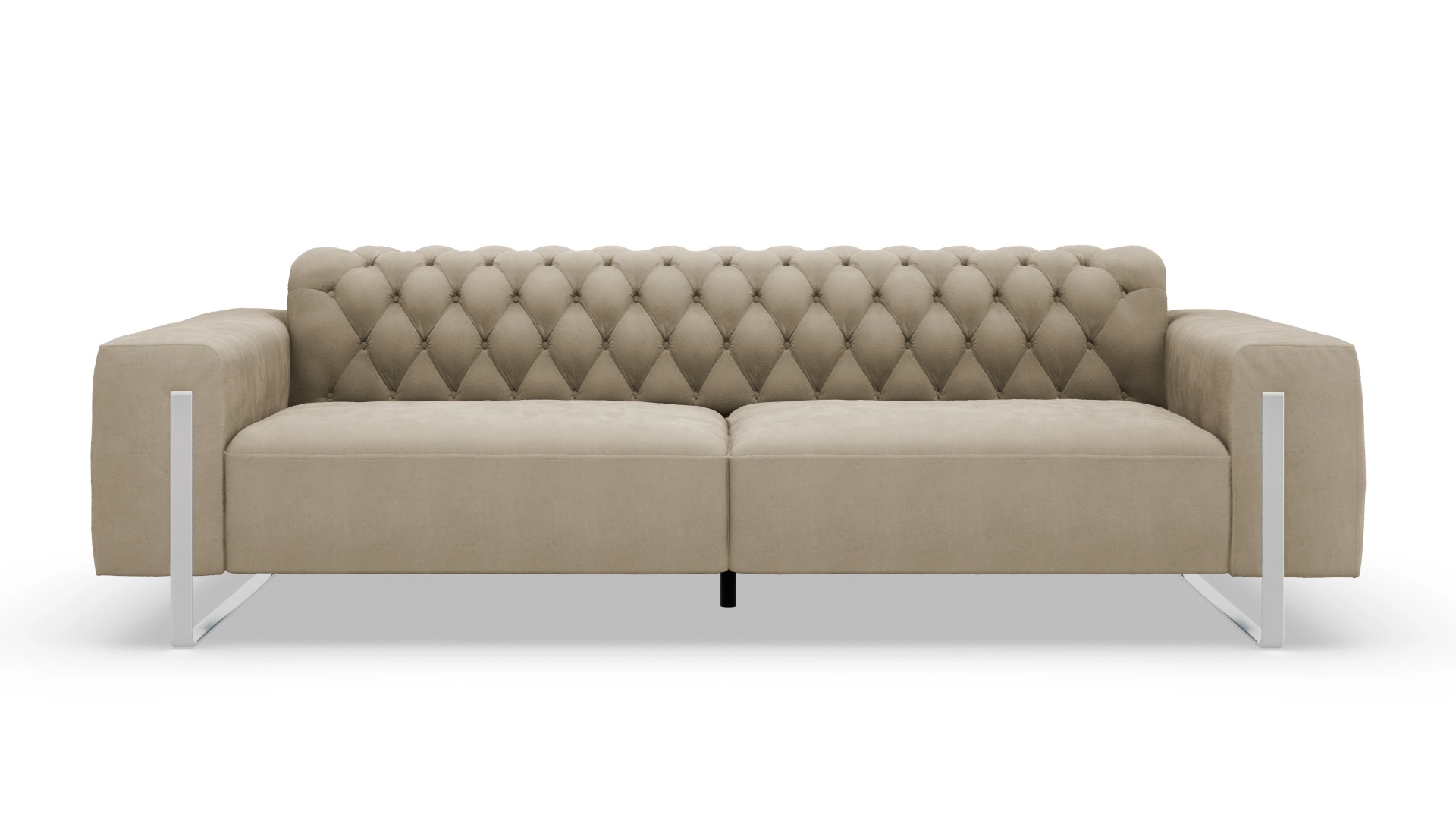 Designer-Sofa Nox in Samt Samt beige
