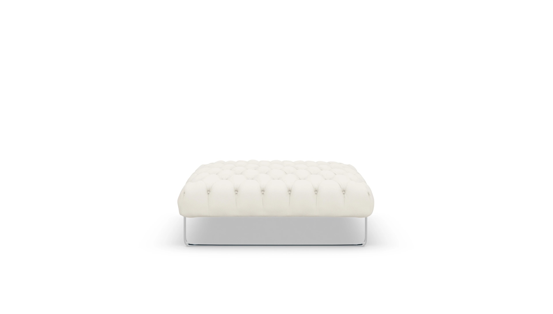 Chesterfield Hocker Nox Ansicht des Produktes Nox Hocker in Leder weiß