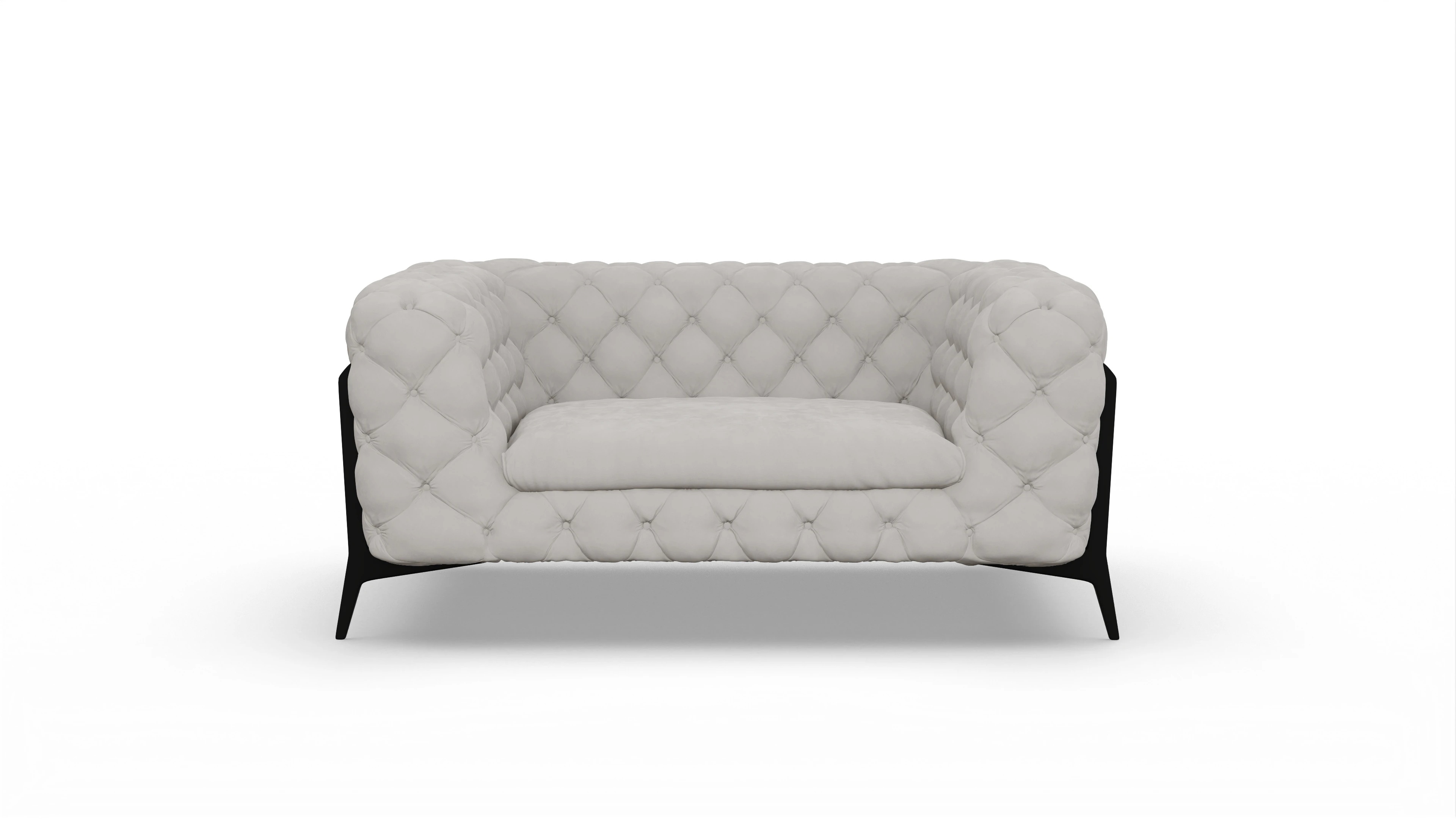 Modern Chesterfield Samtsessel Juno