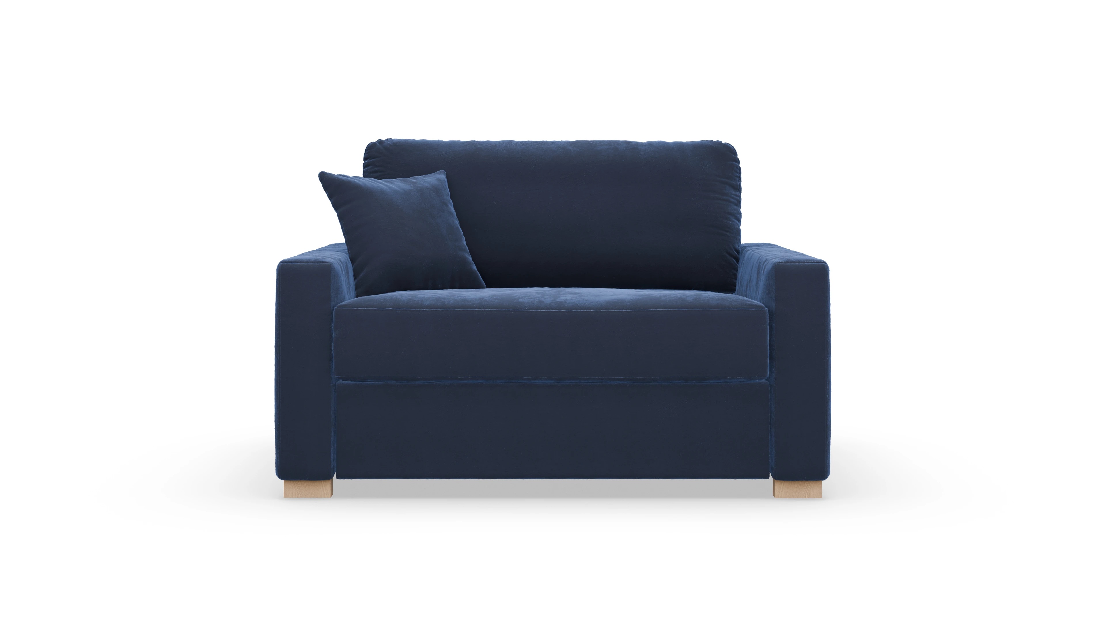 Ansicht des Produktes Christensen Sessel in Samt blau
