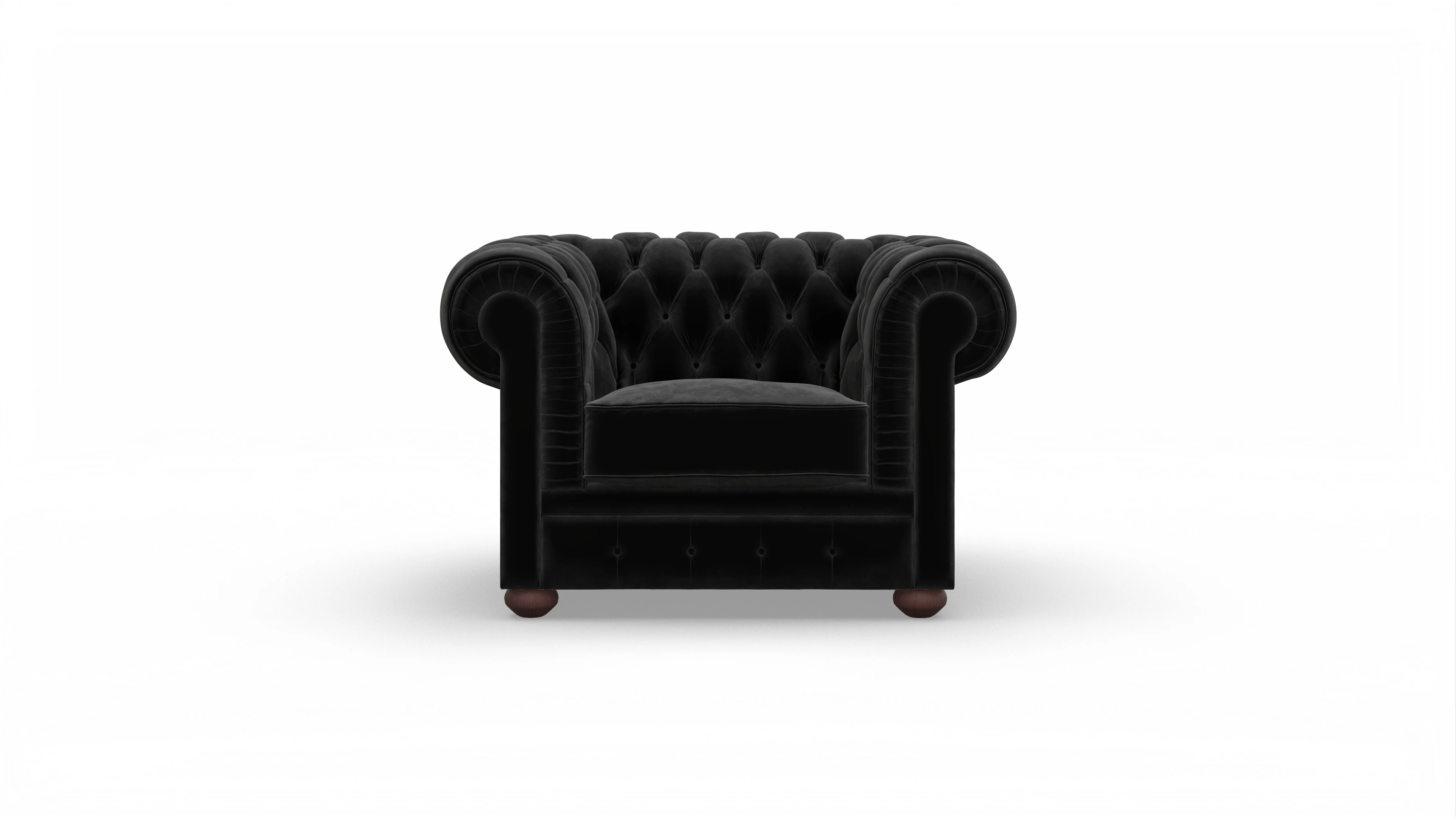 Ansicht des Produktes Chester1 Sessel in Samt schwarz