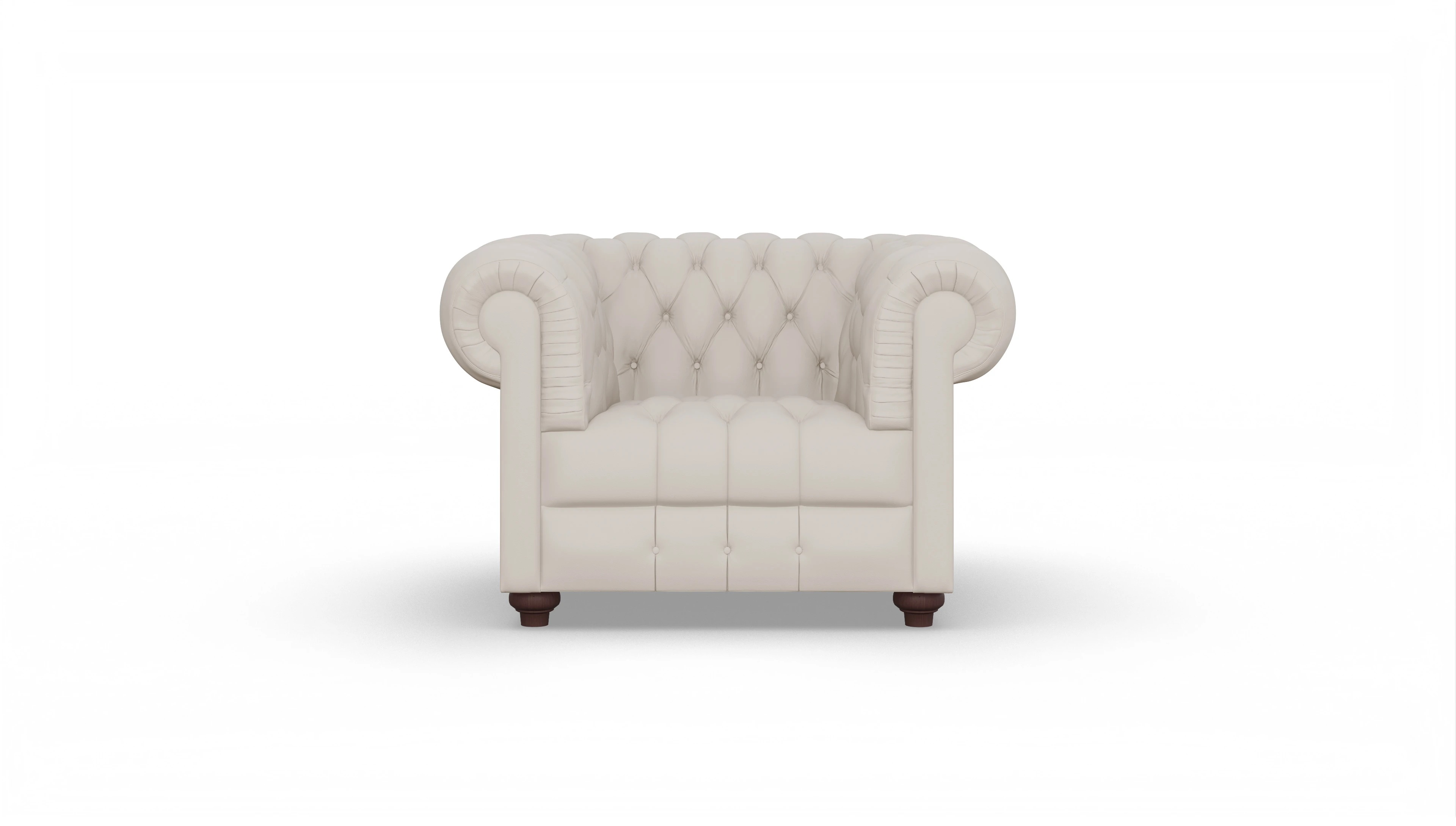 Ansicht des Produktes Chester2 Sessel in Leder weiß