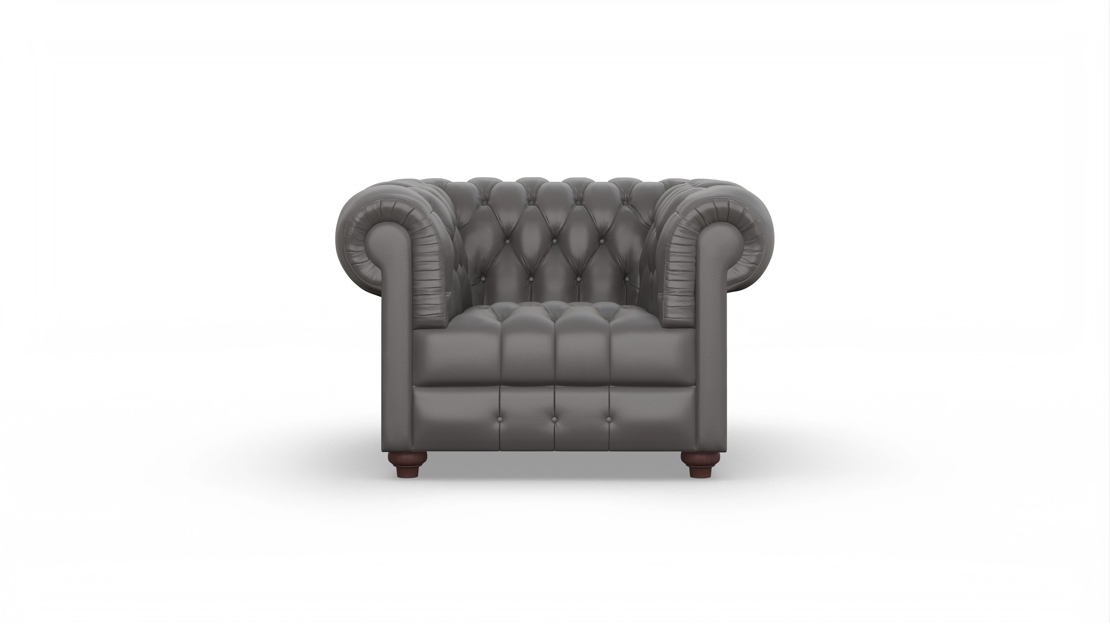 Ansicht des Produktes Chester2 Sessel in Leder grau