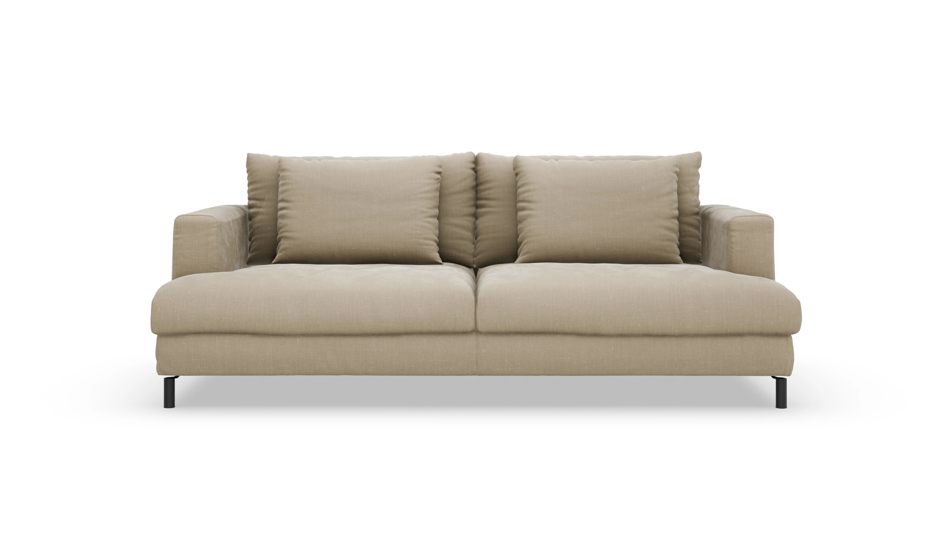 Sofa Faro in Stoff Ansicht des Produktes Faro 3-Sitzer in Stoff weiß
