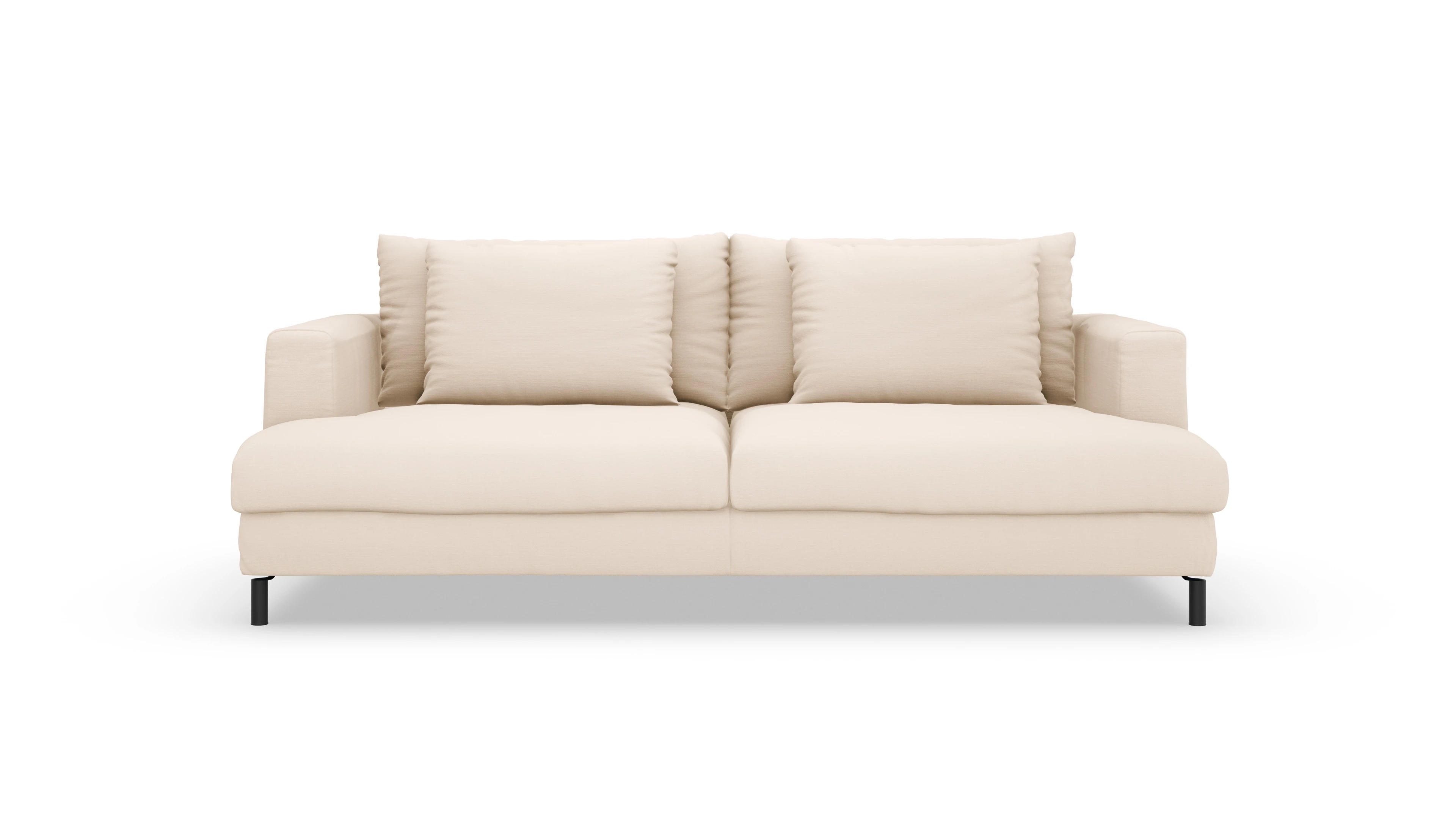 Sofa Faro in Stoff Ansicht des Produktes Faro 3-Sitzer in Stoff beige