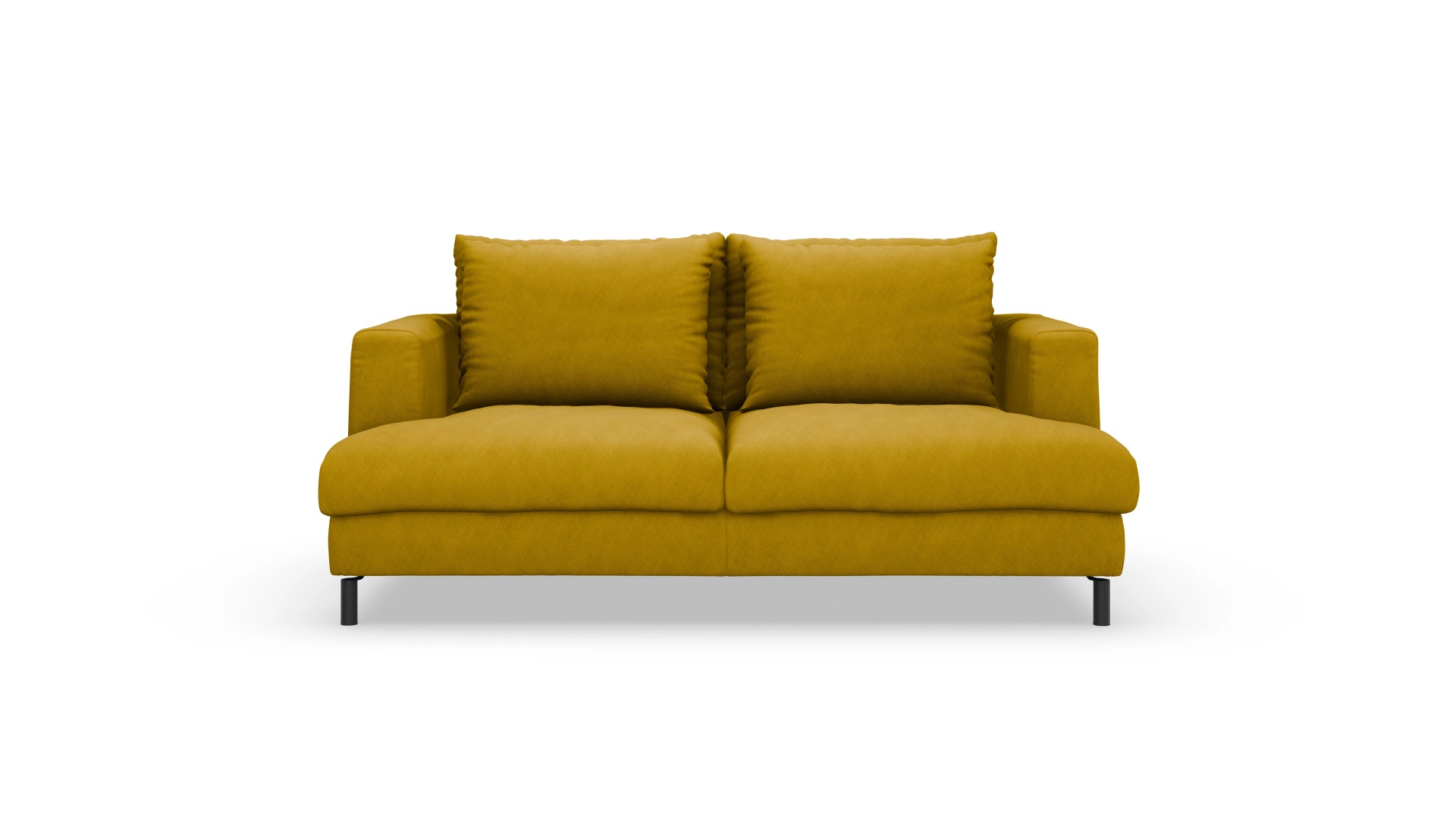 Sofa Faro in Stoff Ansicht des Produktes Faro 2-Sitzer in Stoff gelb