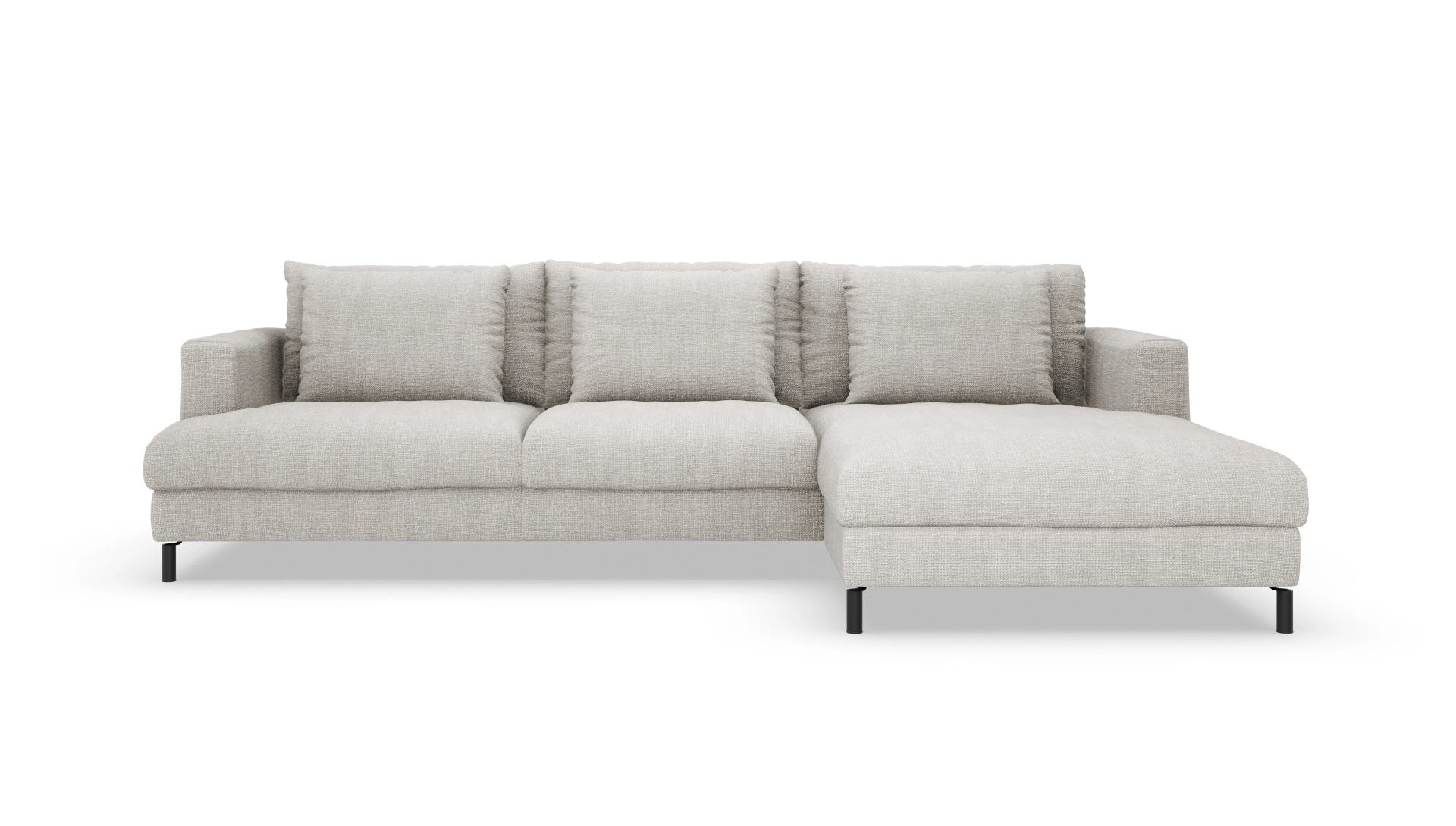 Ansicht des Produktes Faro Sofa mit Rec rechts in Stoff weiß