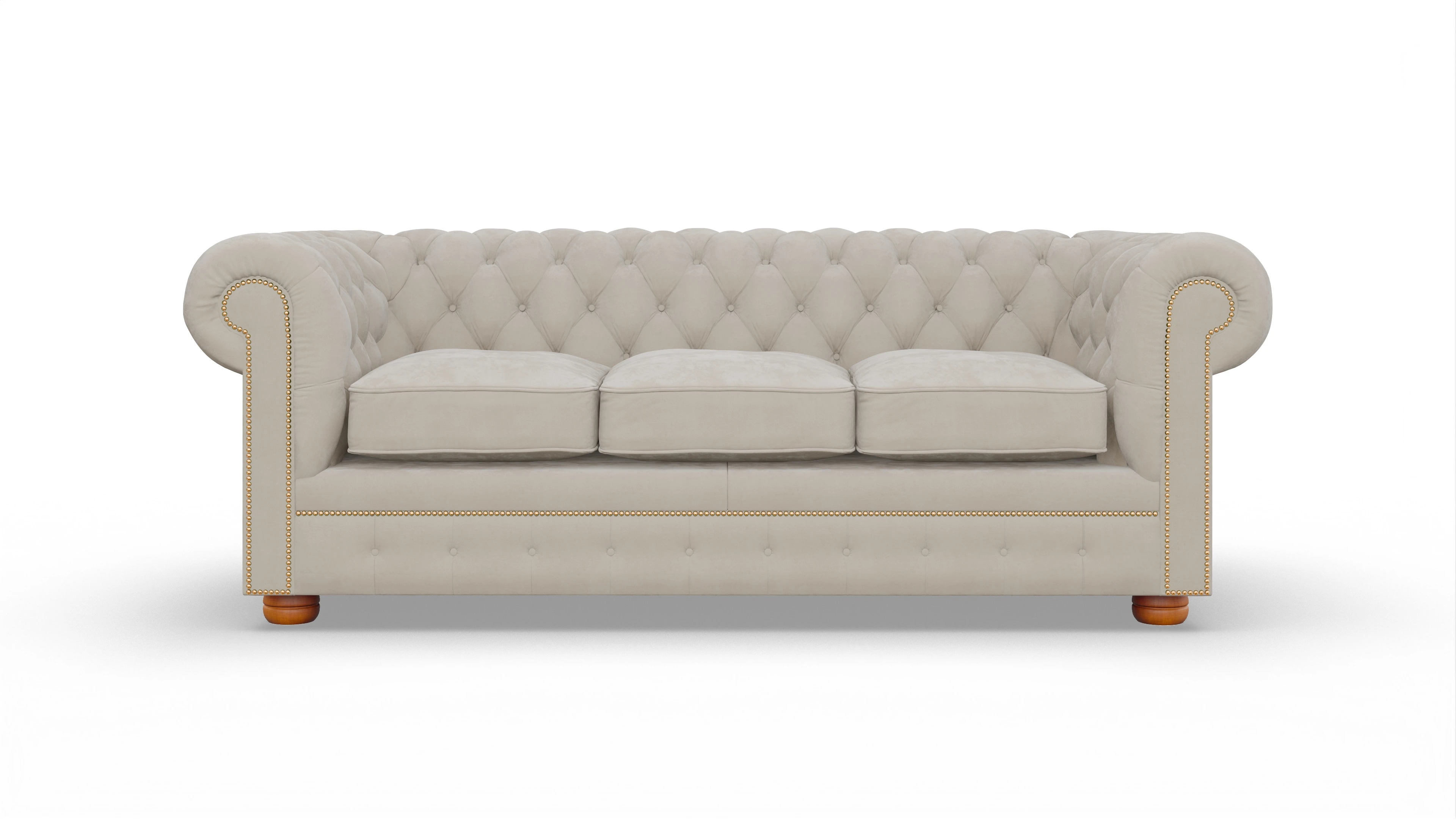 Ansicht des Produktes William 3-Sitzer in Samt beige