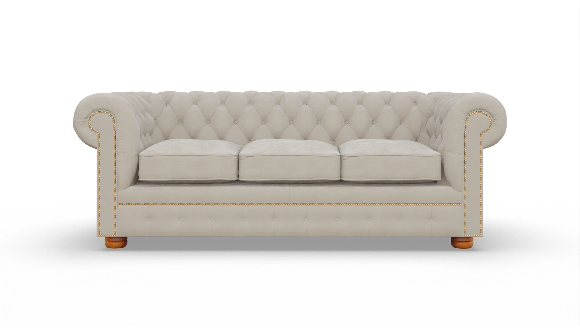 Ansicht des Produktes William 3-Sitzer in Samt beige