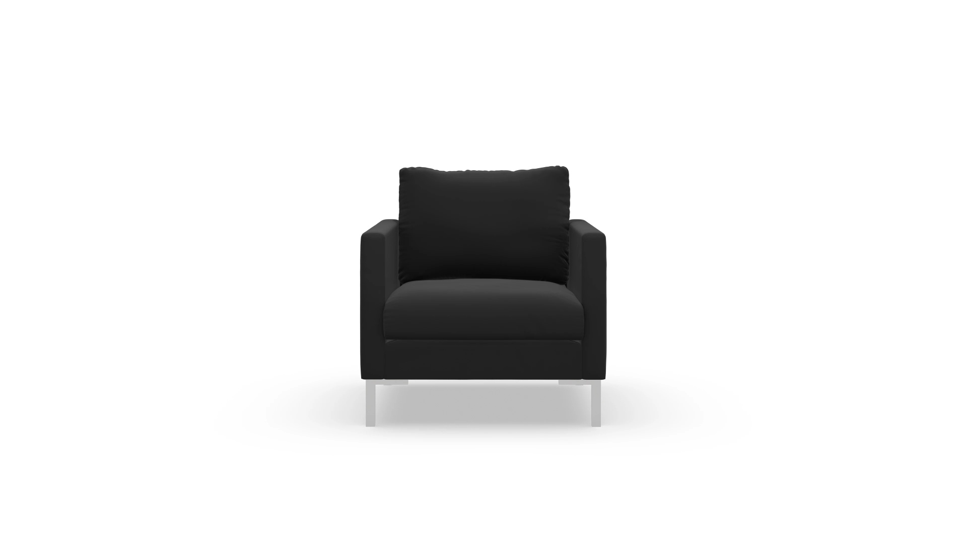 Designer-Sessel Jacobsen in Leder Ansicht des Produktes Jacobsen Sessel in Leder schwarz