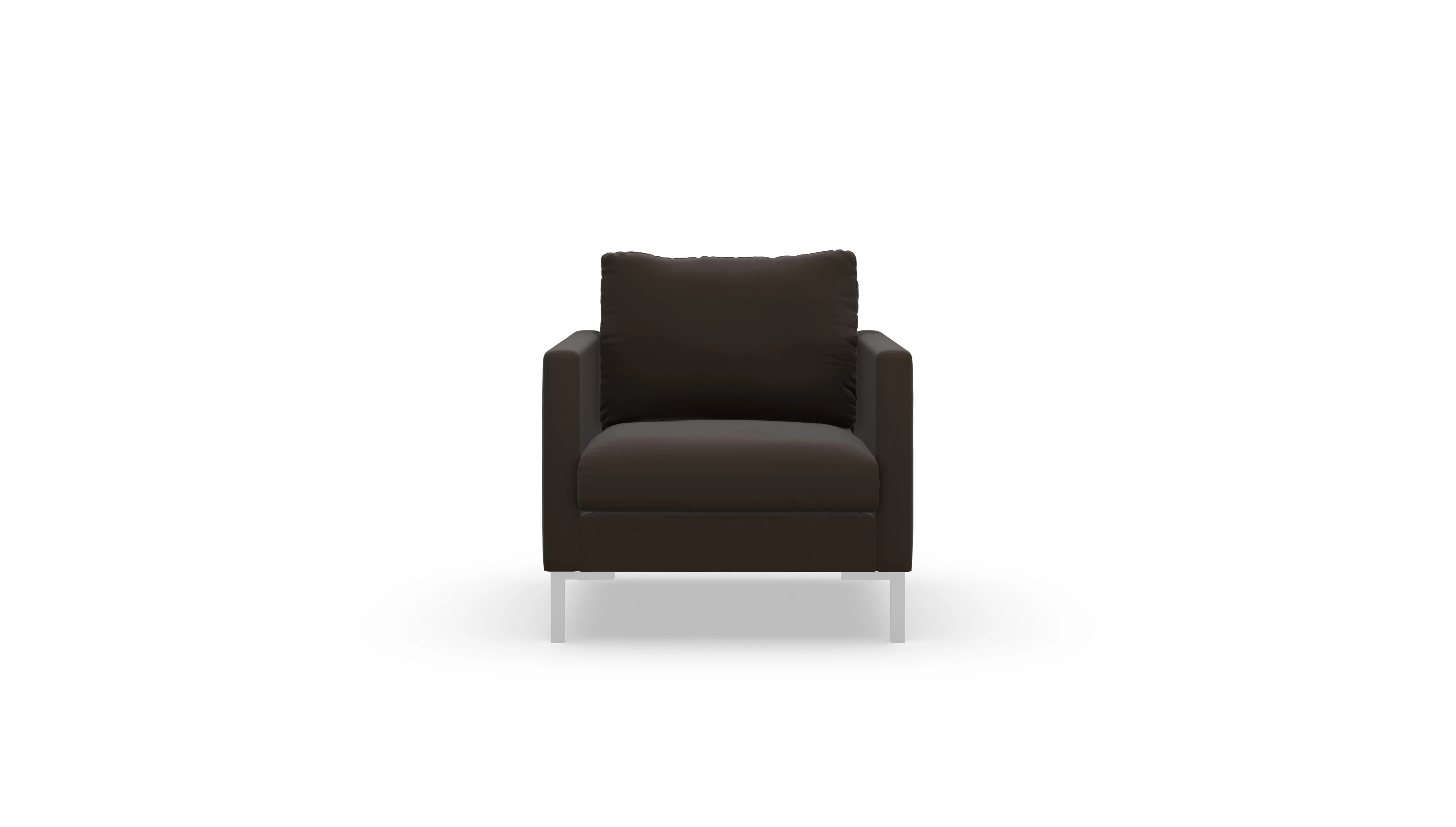 Designer-Sessel Jacobsen in Leder Ansicht des Produktes Jacobsen Sessel in Leder braun