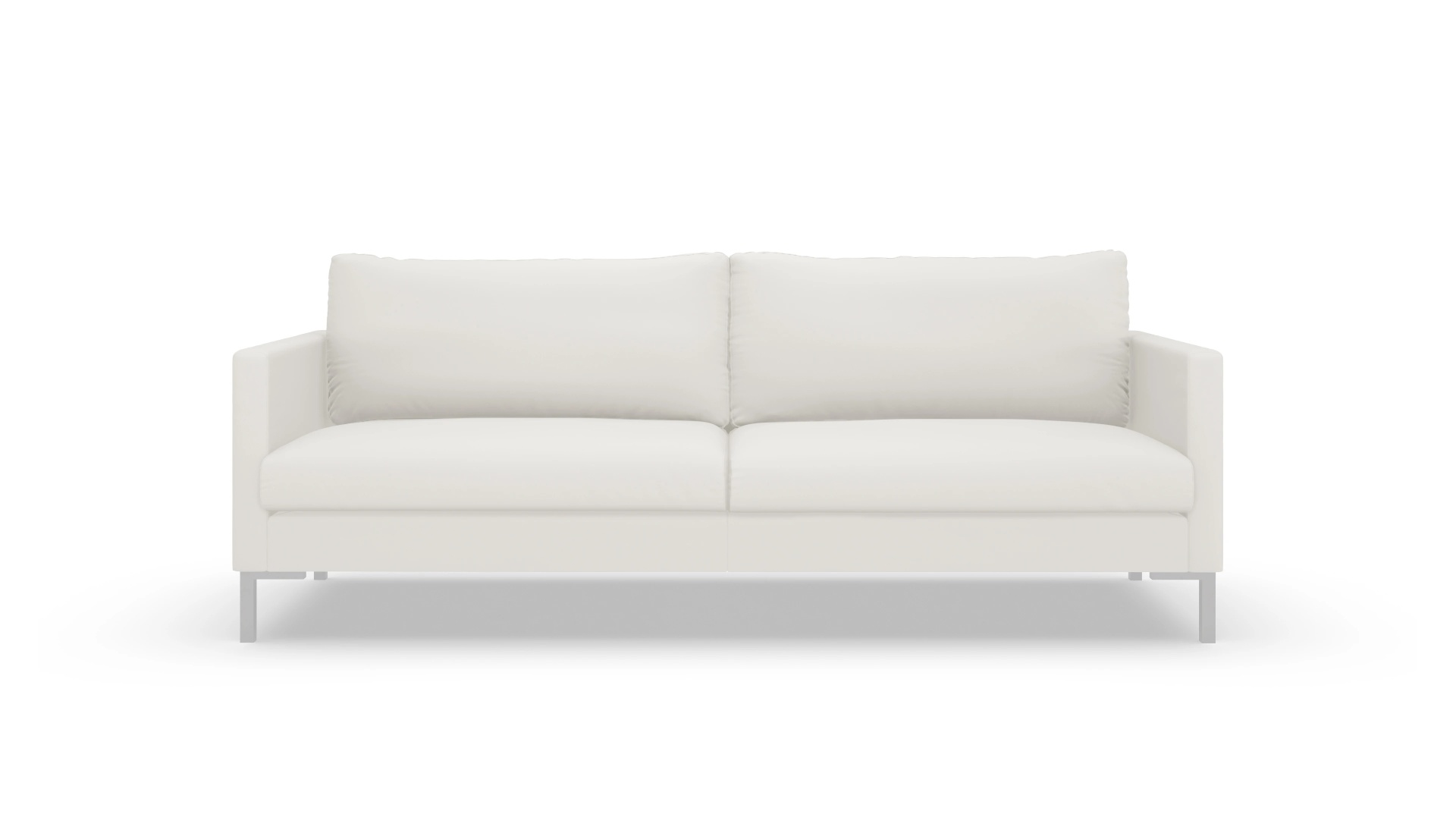 Designer-Sofa Jacobsen in Leder Ansicht des Produktes Jacobsen 3-Sitzer in Leder weiß
